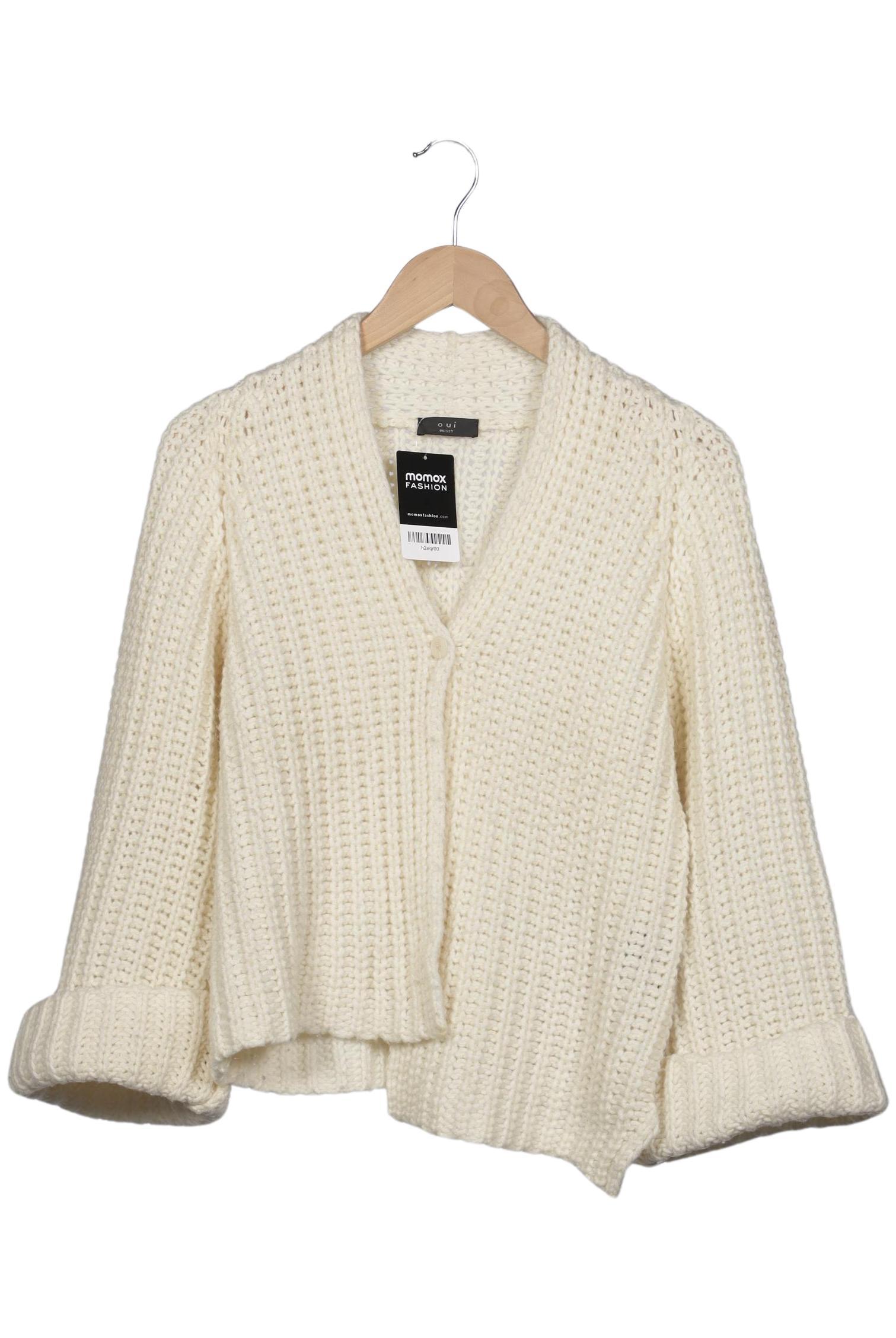 

Oui Damen Strickjacke, cremeweiß, Gr. 44