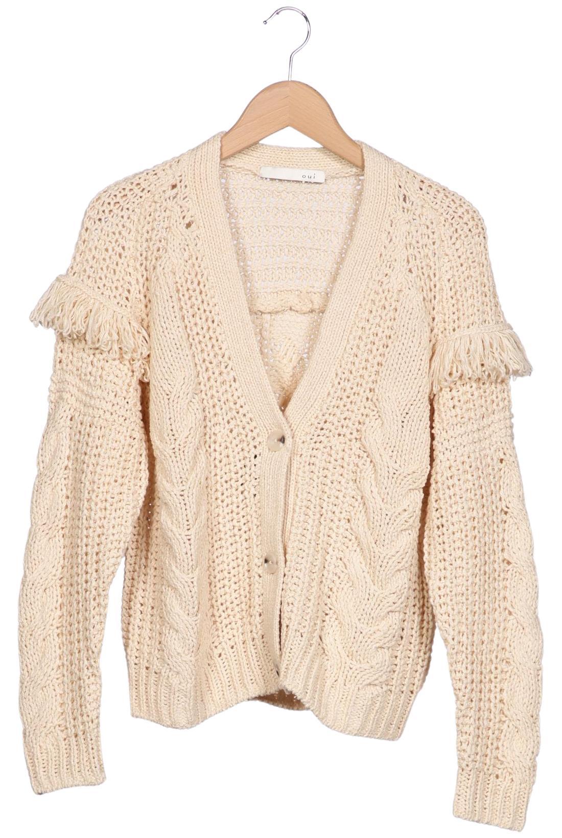 

Oui Damen Strickjacke, cremeweiß, Gr. 40