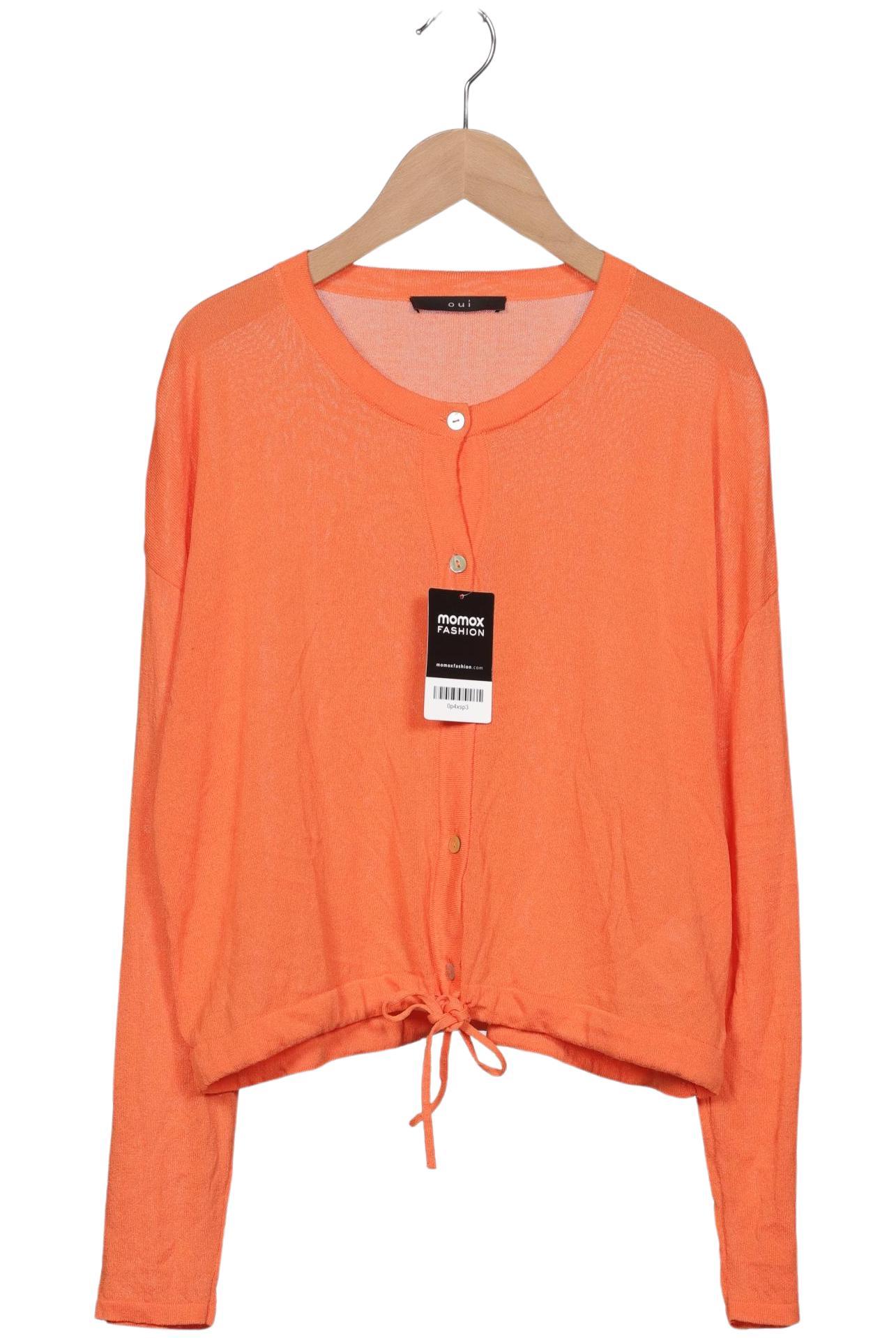 

Oui Damen Strickjacke, orange, Gr. 42