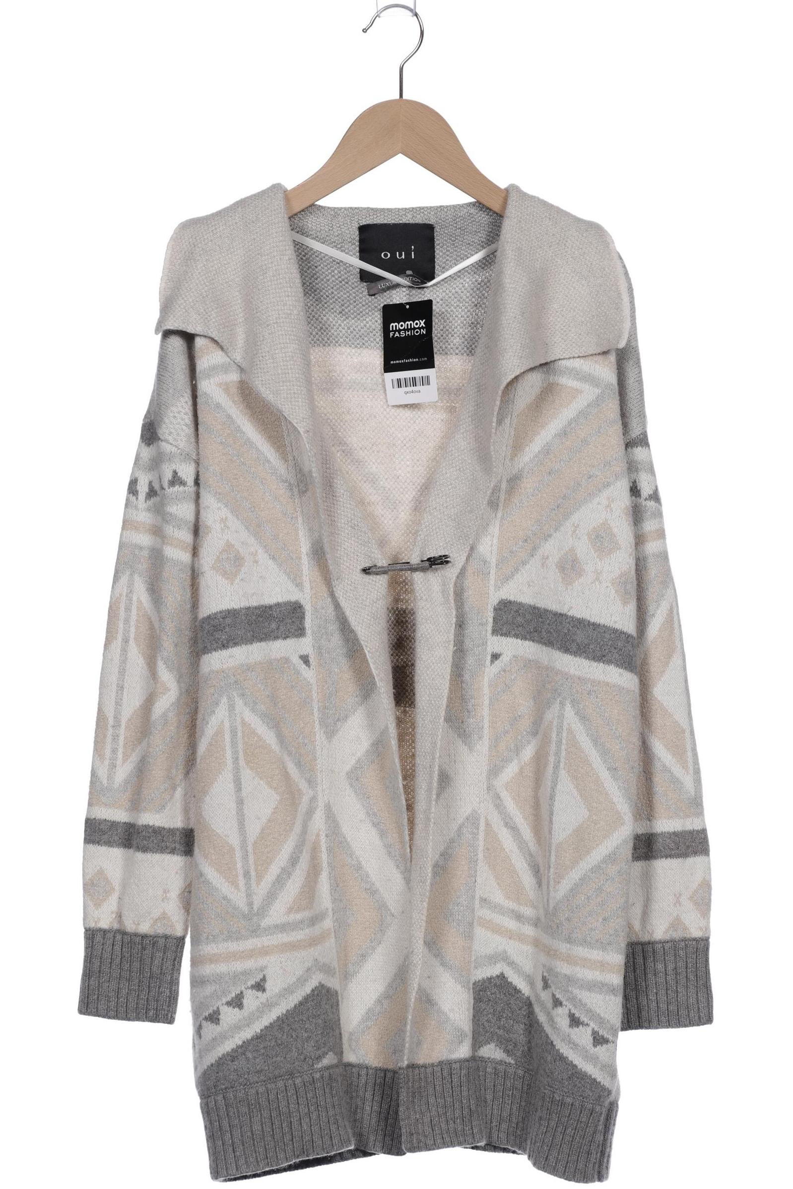 

Oui Damen Strickjacke, grau, Gr. 40