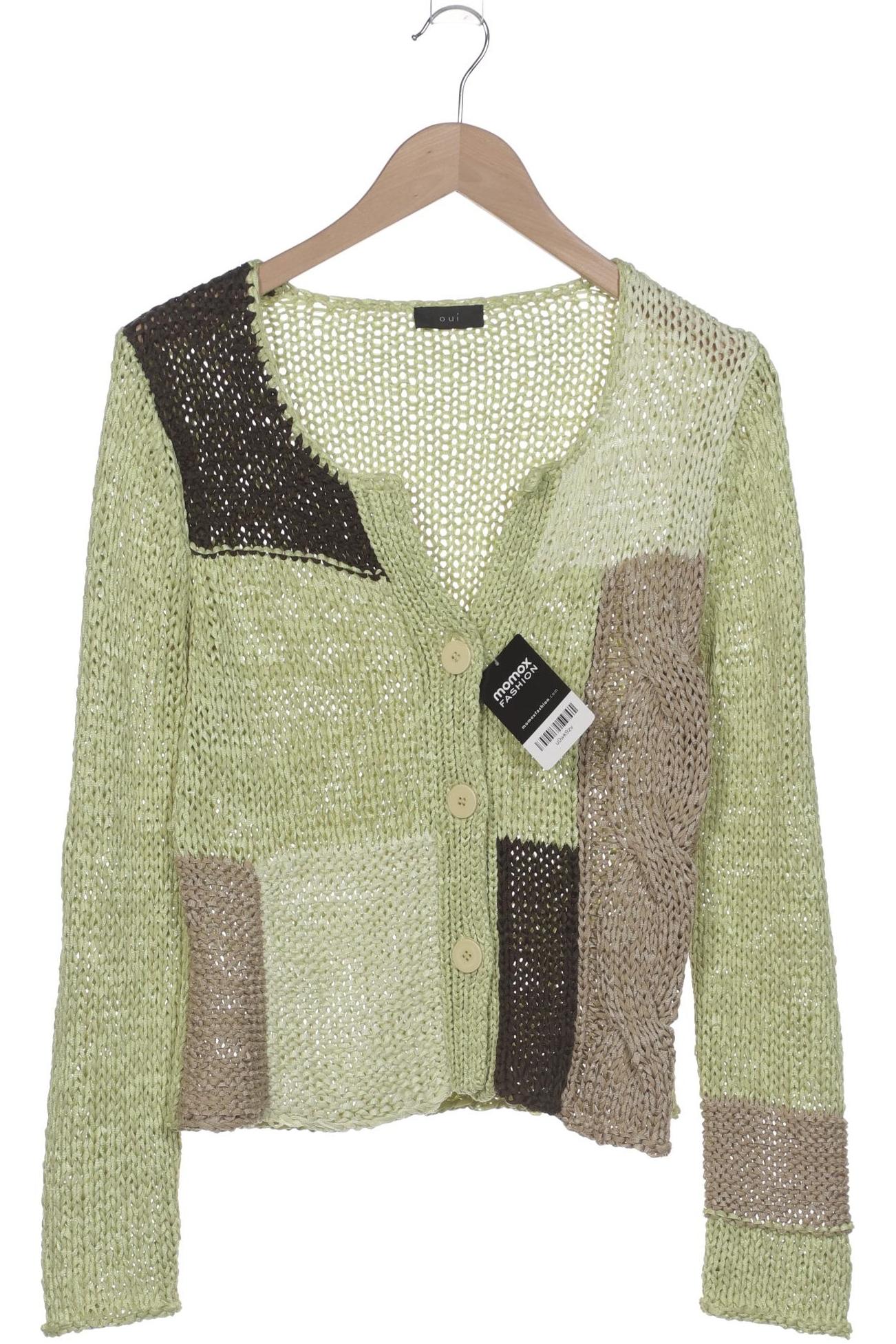 

Oui Damen Strickjacke, hellgrün, Gr. 36