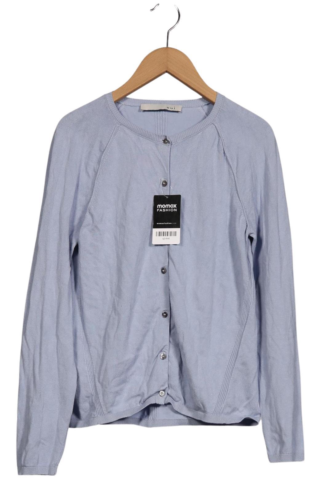 

Oui Damen Strickjacke, hellblau, Gr. 38