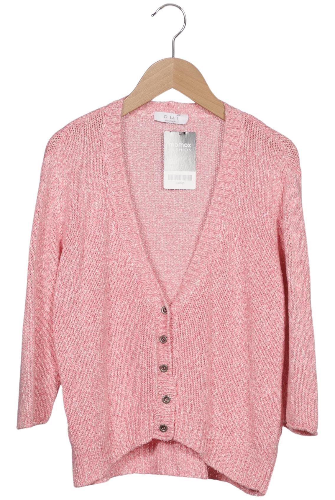 

Oui Damen Strickjacke, pink, Gr. 42