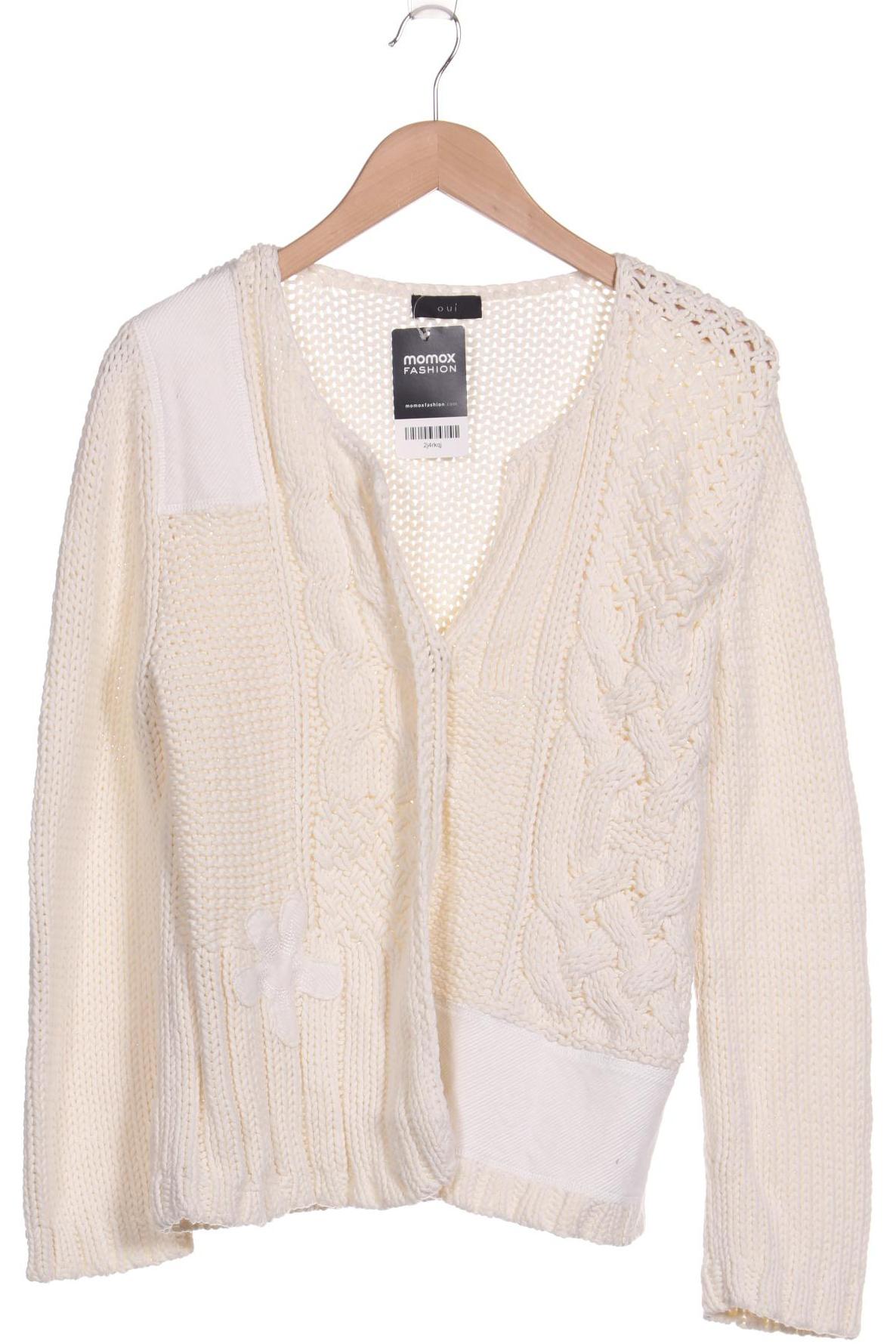 

Oui Damen Strickjacke, cremeweiß, Gr. 42