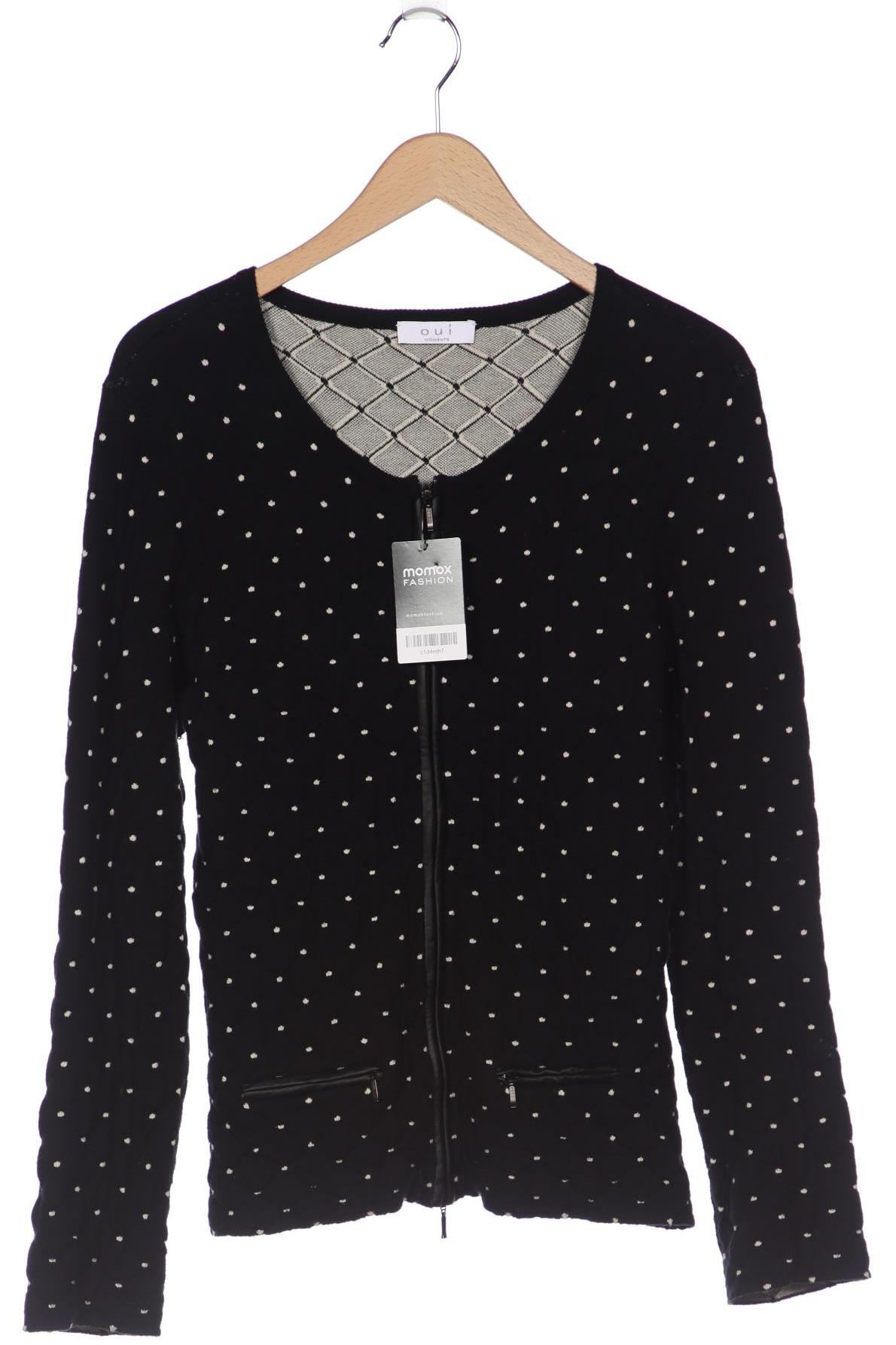 

Oui Damen Strickjacke, schwarz, Gr. 40