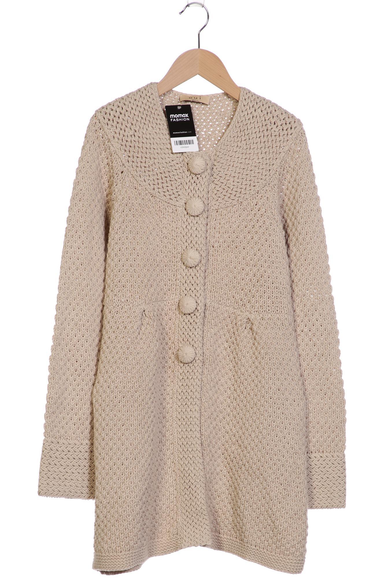 

Oui Damen Strickjacke, beige, Gr. 40