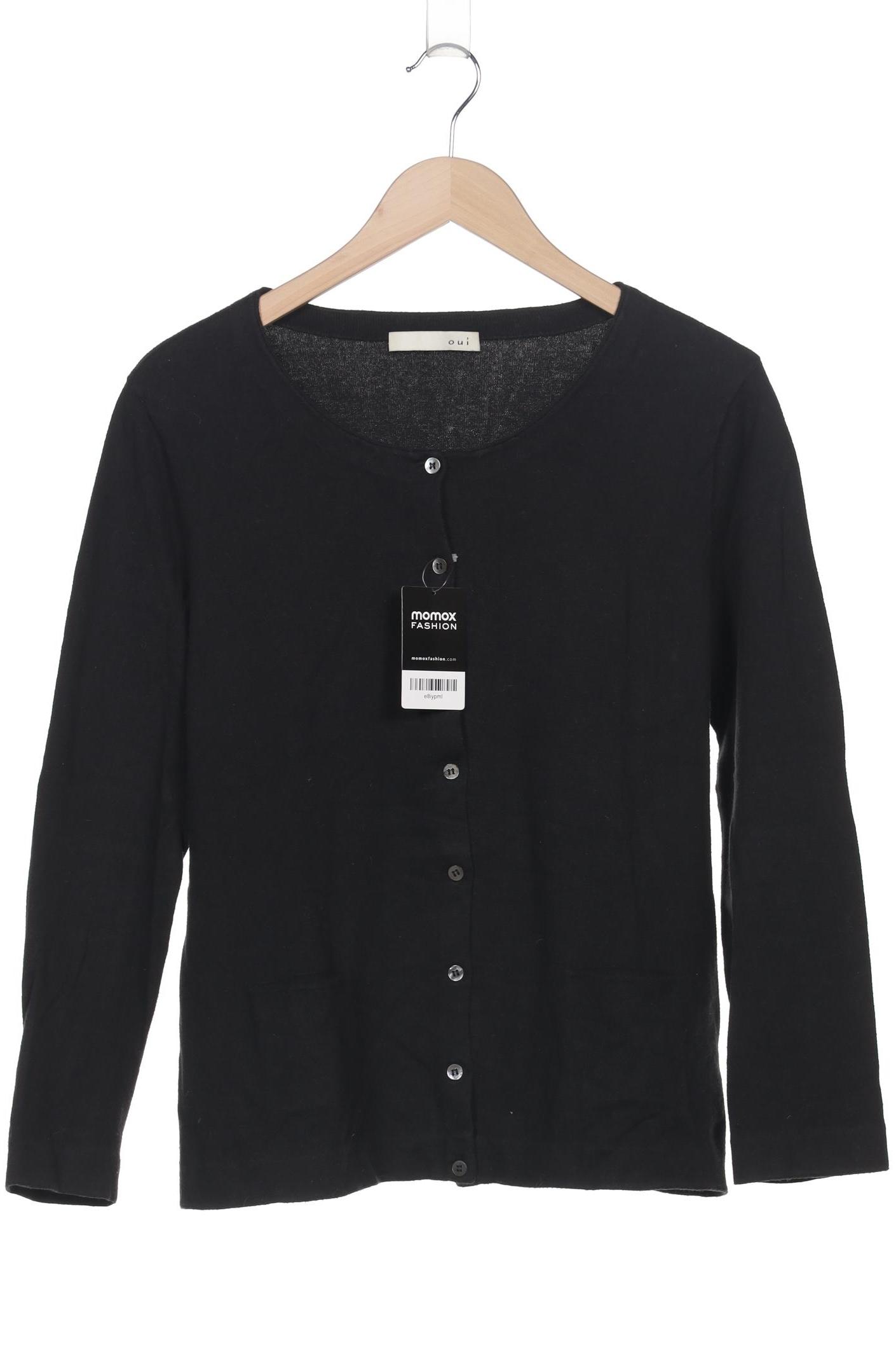 

Oui Damen Strickjacke, schwarz, Gr. 42