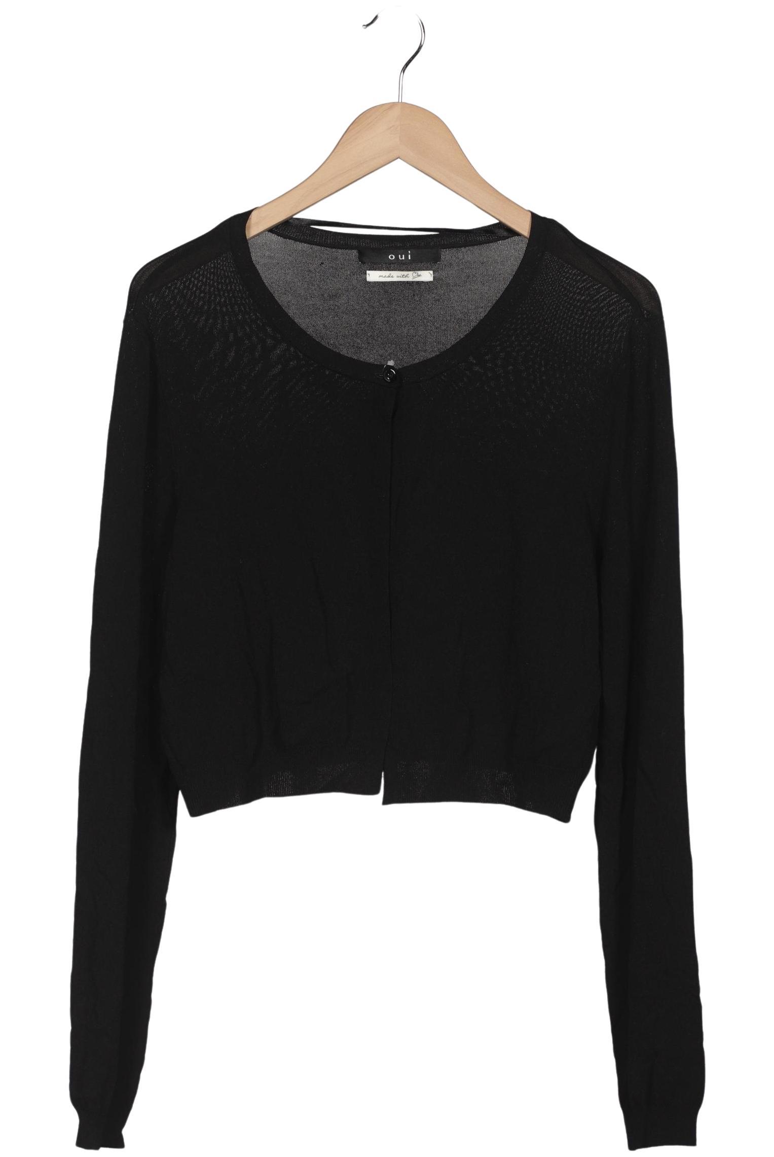 

Oui Damen Strickjacke, schwarz, Gr. 42