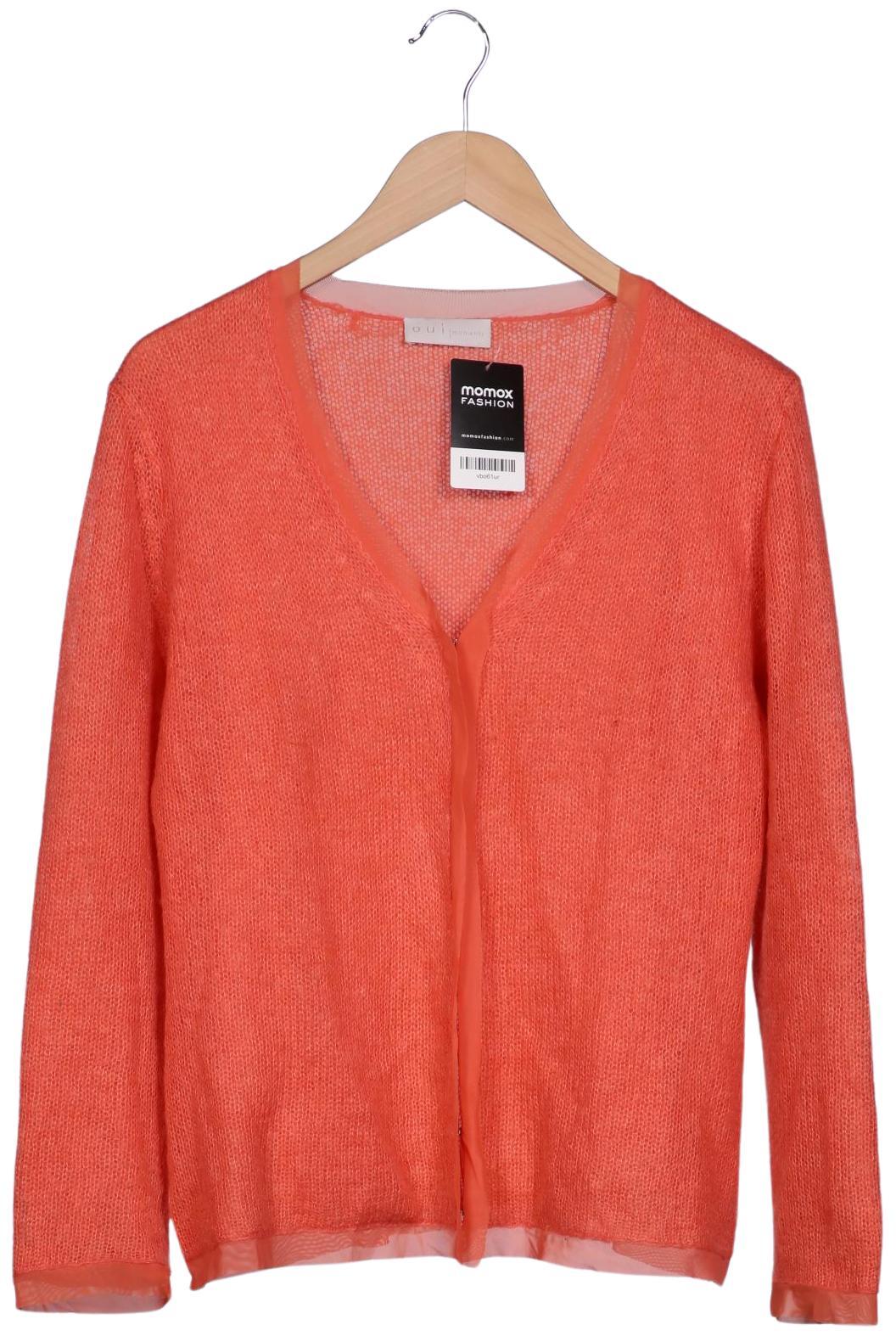 

Oui Damen Strickjacke, orange, Gr. 46