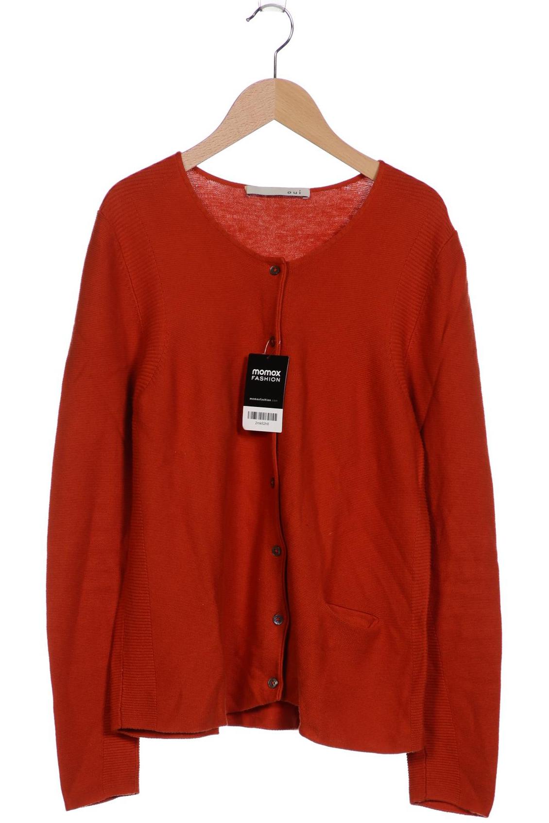 

Oui Damen Strickjacke, orange, Gr. 38