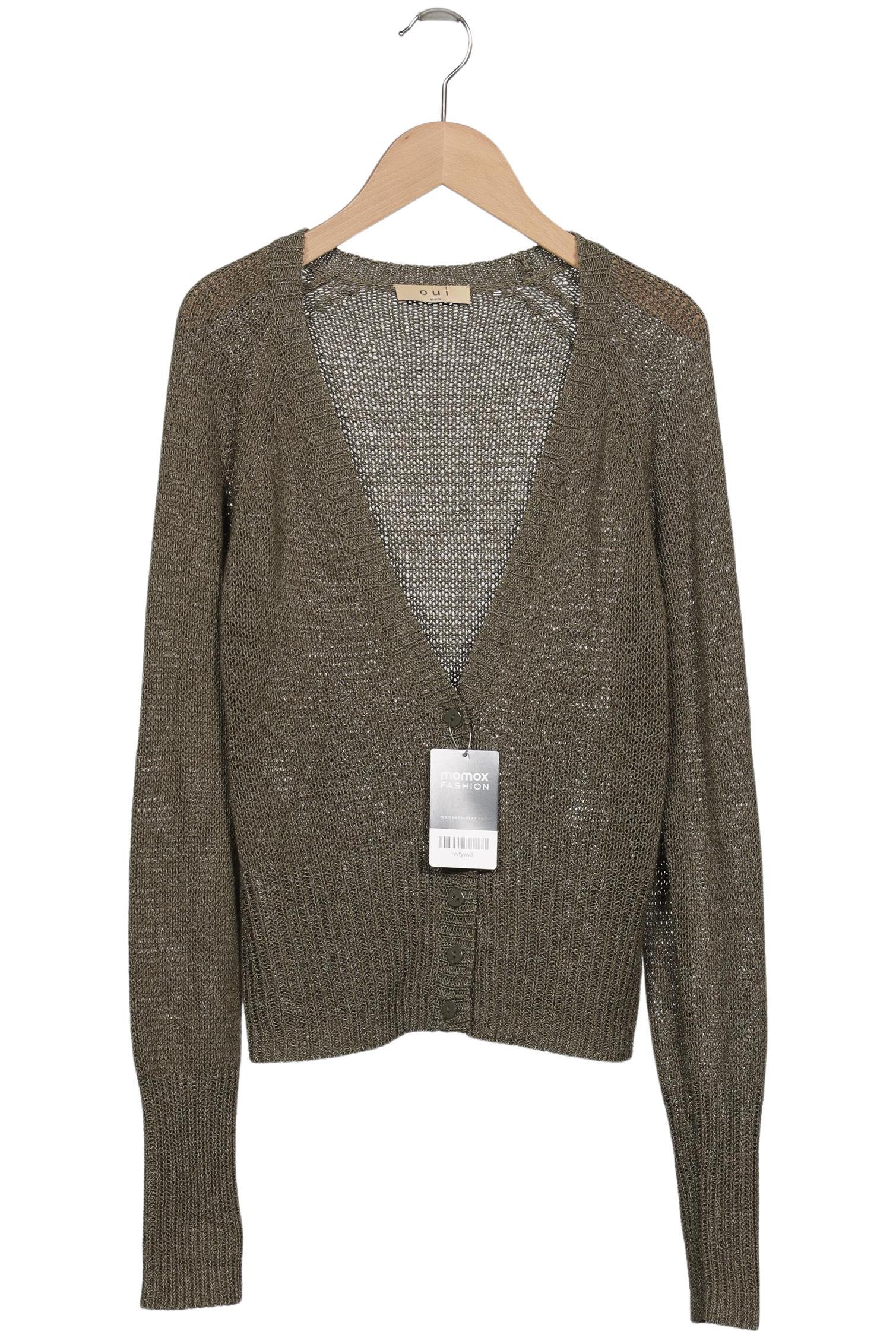 

Oui Damen Strickjacke, grün, Gr. 40