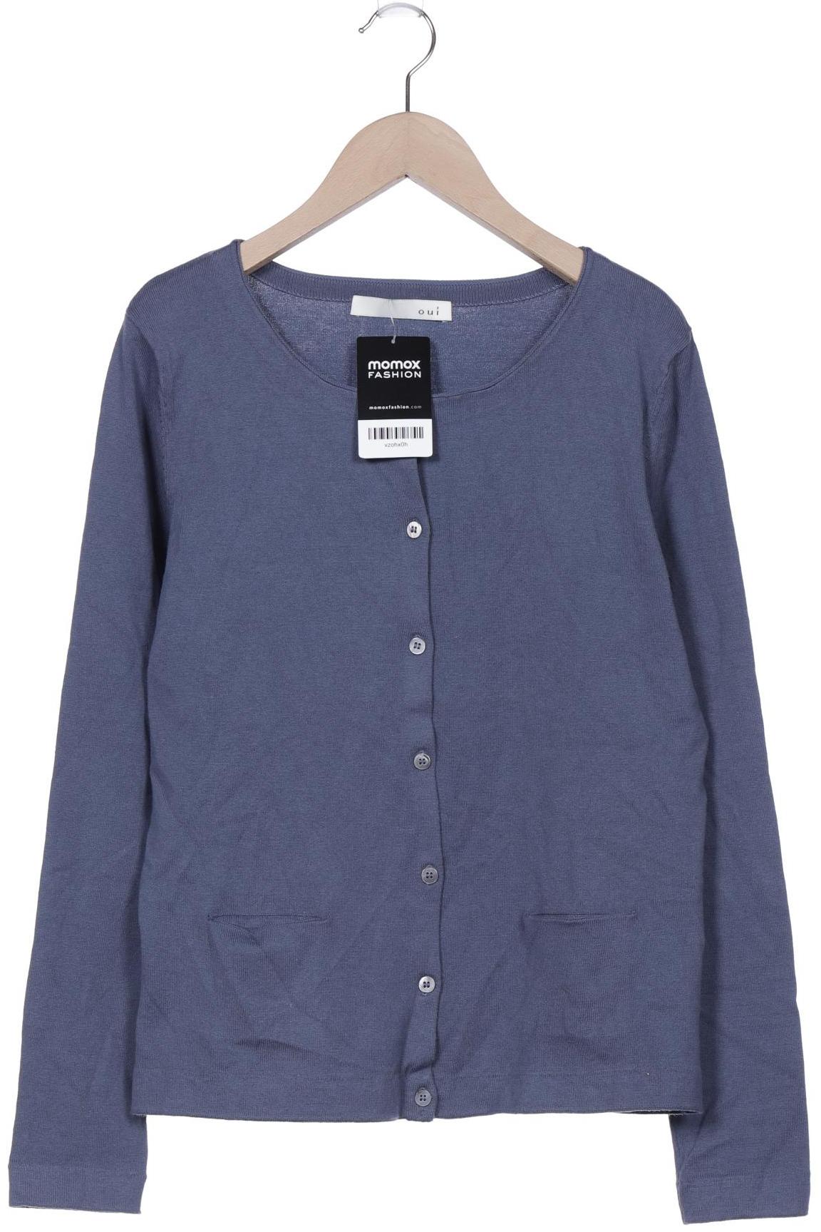 

Oui Damen Strickjacke, blau, Gr. 36