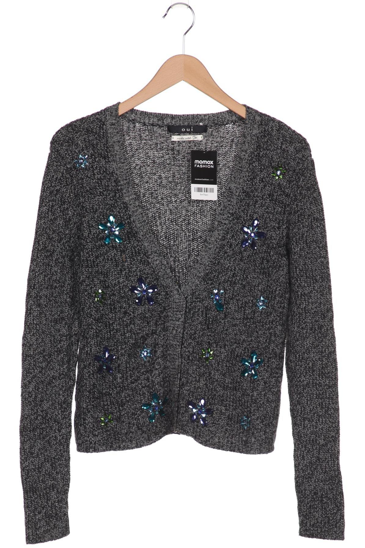 

Oui Damen Strickjacke, grau, Gr. 38