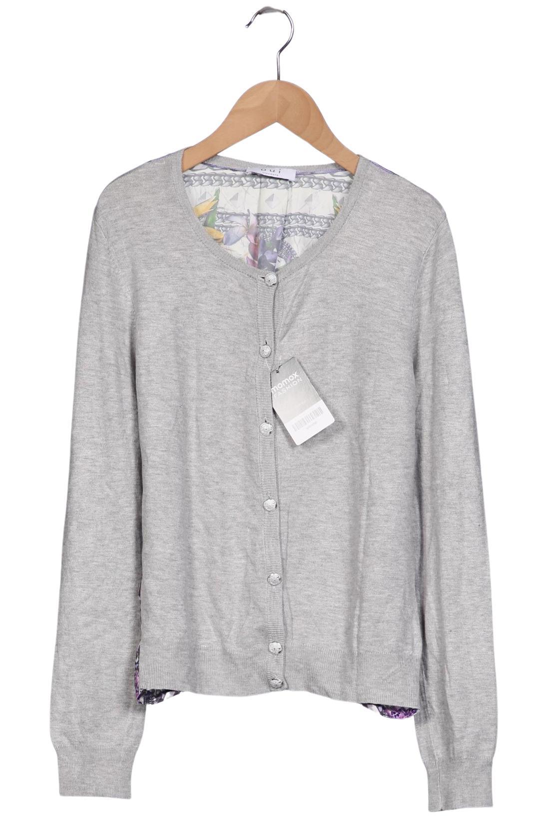 

Oui Damen Strickjacke, grau, Gr. 38