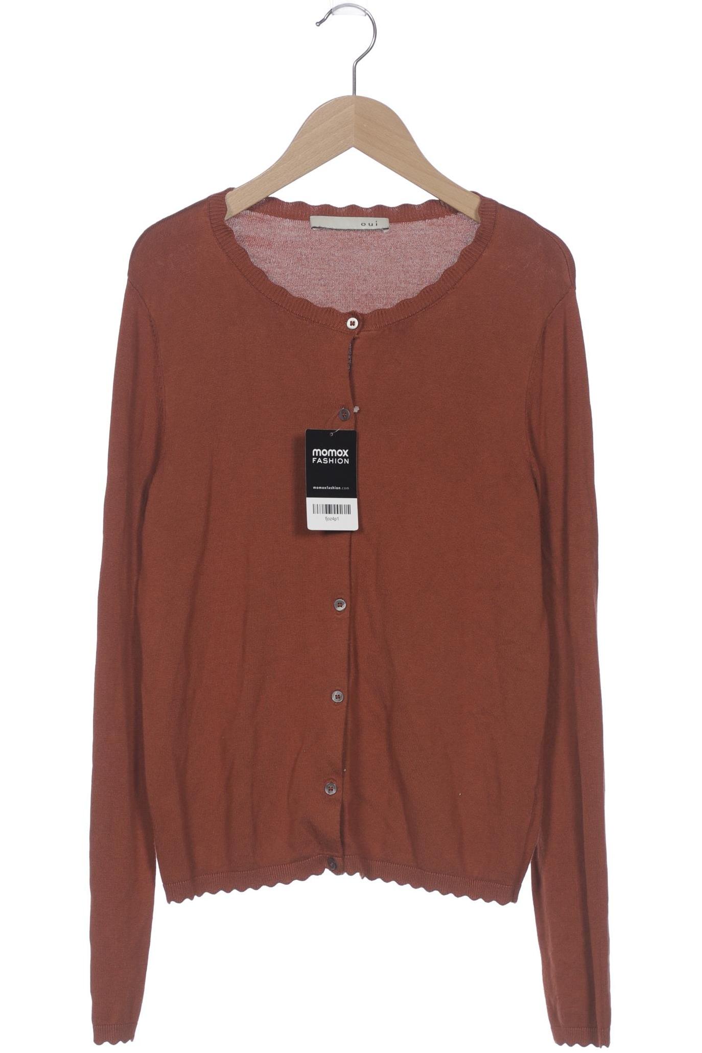 

Oui Damen Strickjacke, orange, Gr. 36