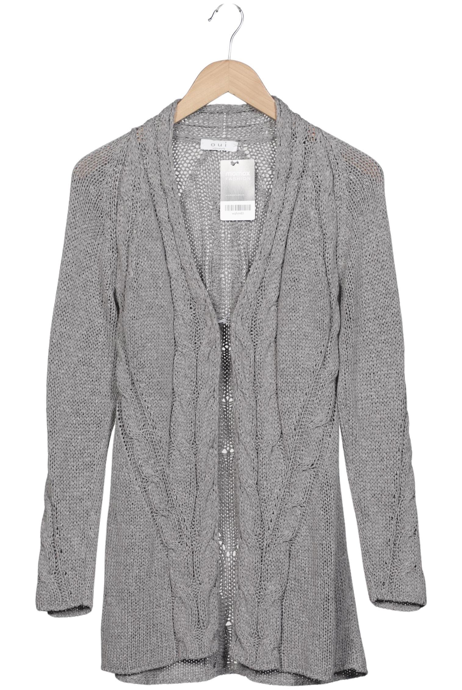 

Oui Damen Strickjacke, grau, Gr. 38