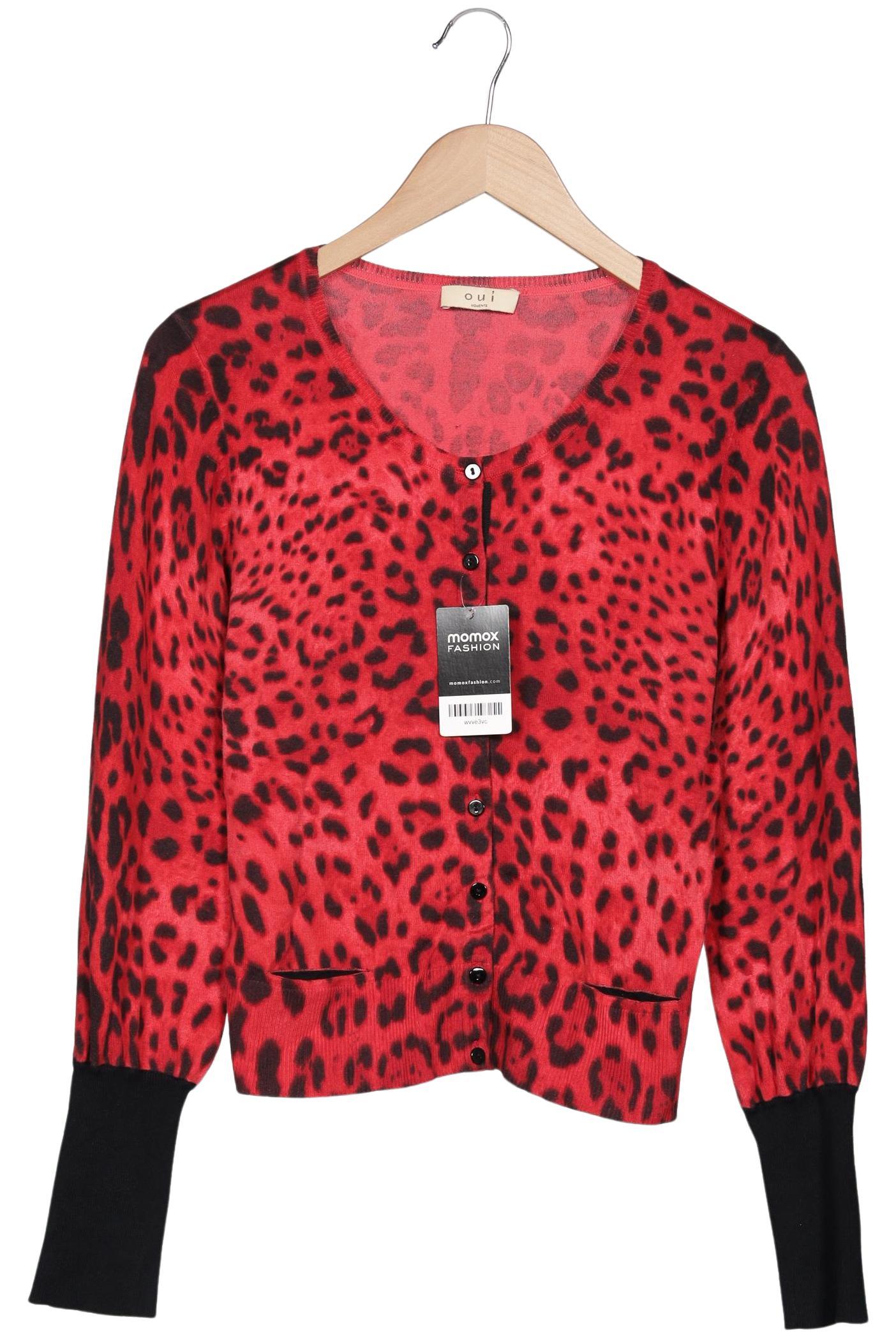 

Oui Damen Strickjacke, rot, Gr. 36