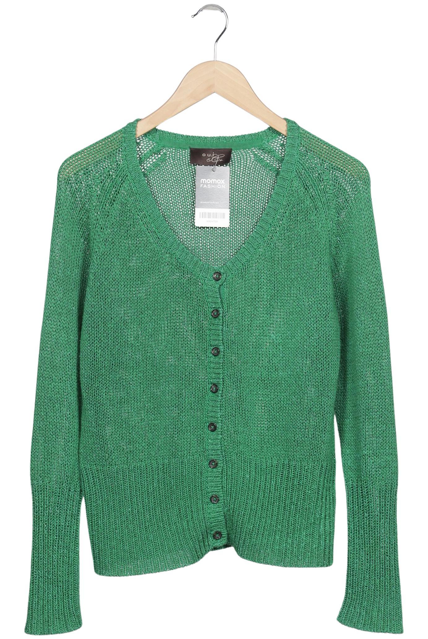 

Oui Damen Strickjacke, grün, Gr. 42