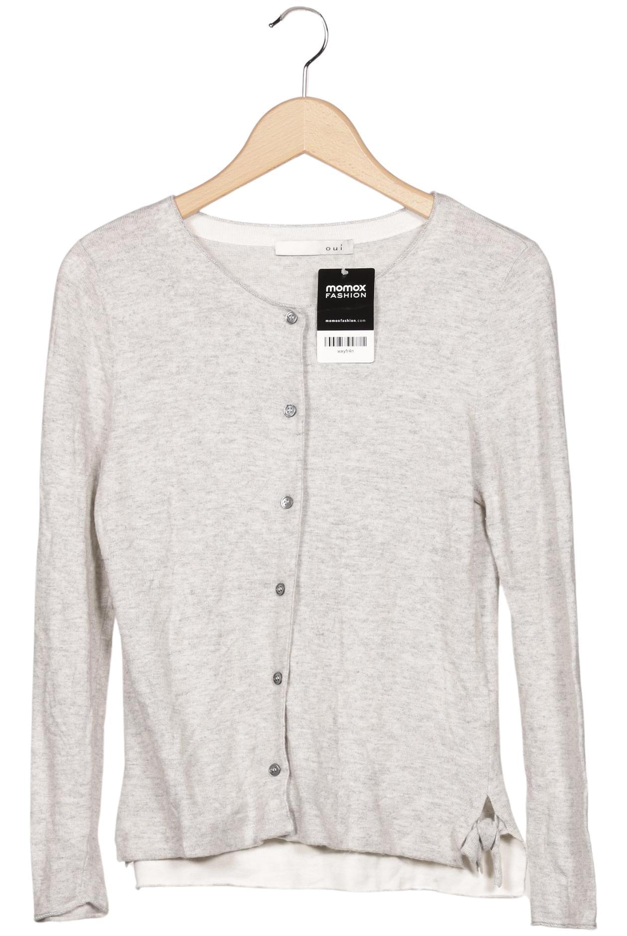 

Oui Damen Strickjacke, grau, Gr. 34