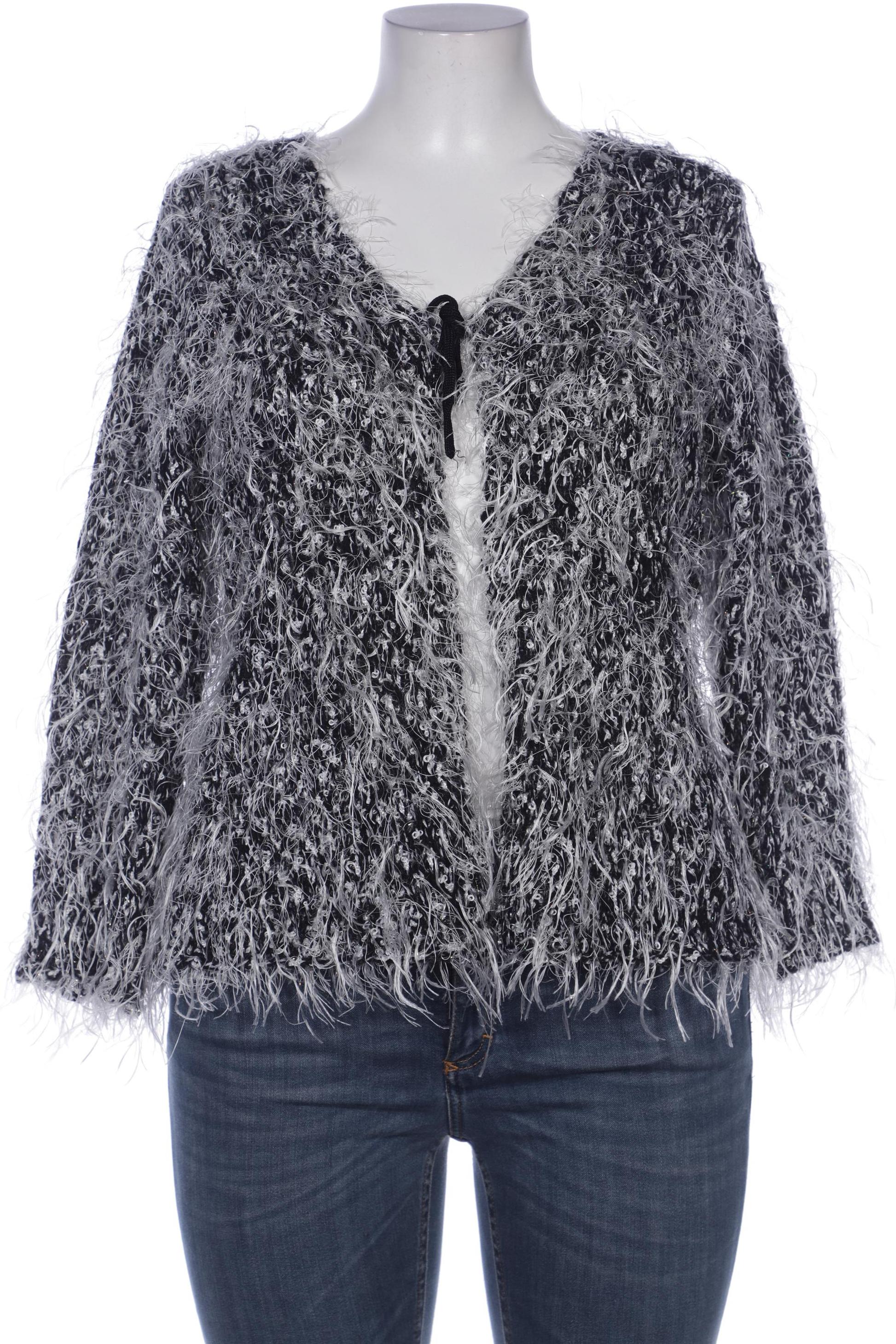 

Oui Damen Strickjacke, silber, Gr. 46