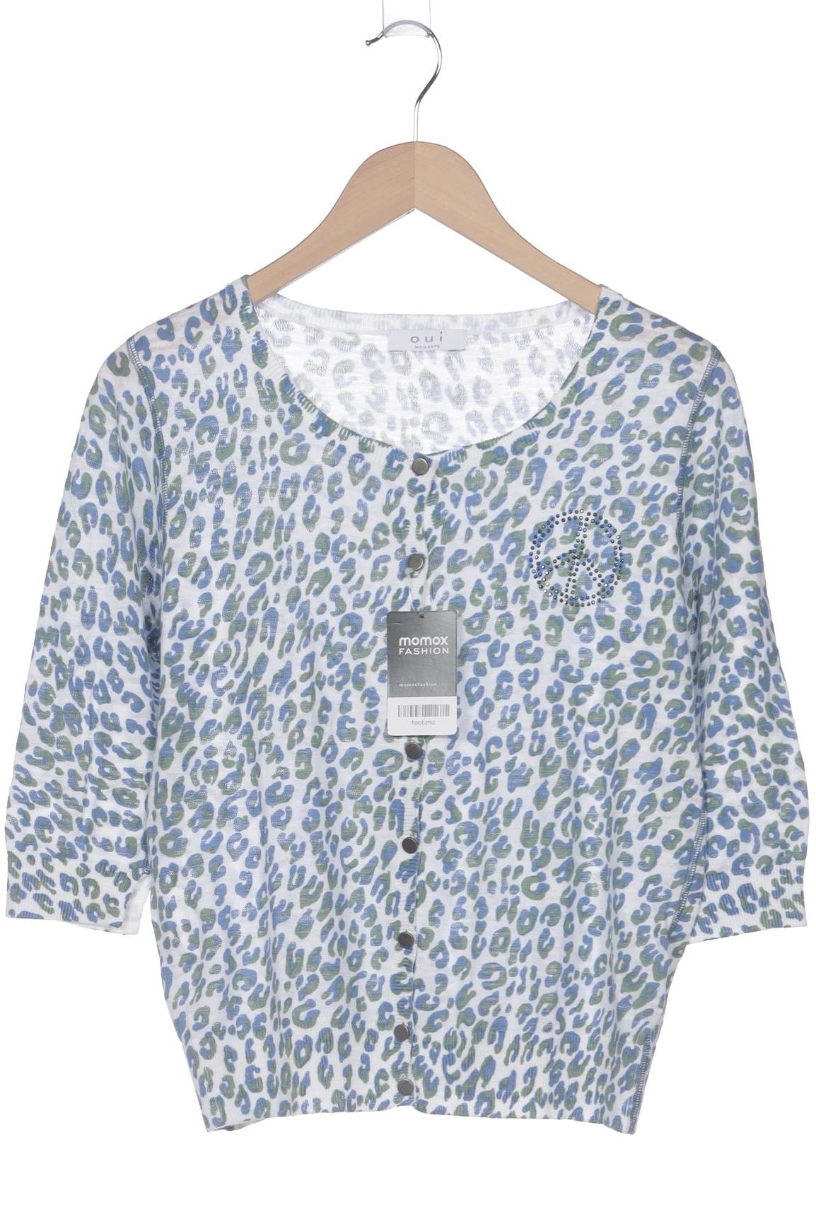 

Oui Damen Strickjacke, weiß, Gr. 40