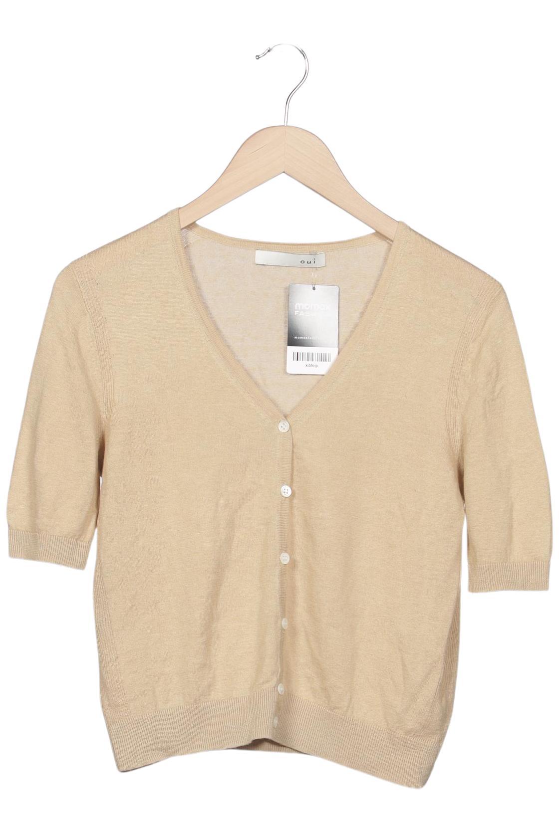 

Oui Damen Strickjacke, beige, Gr. 38