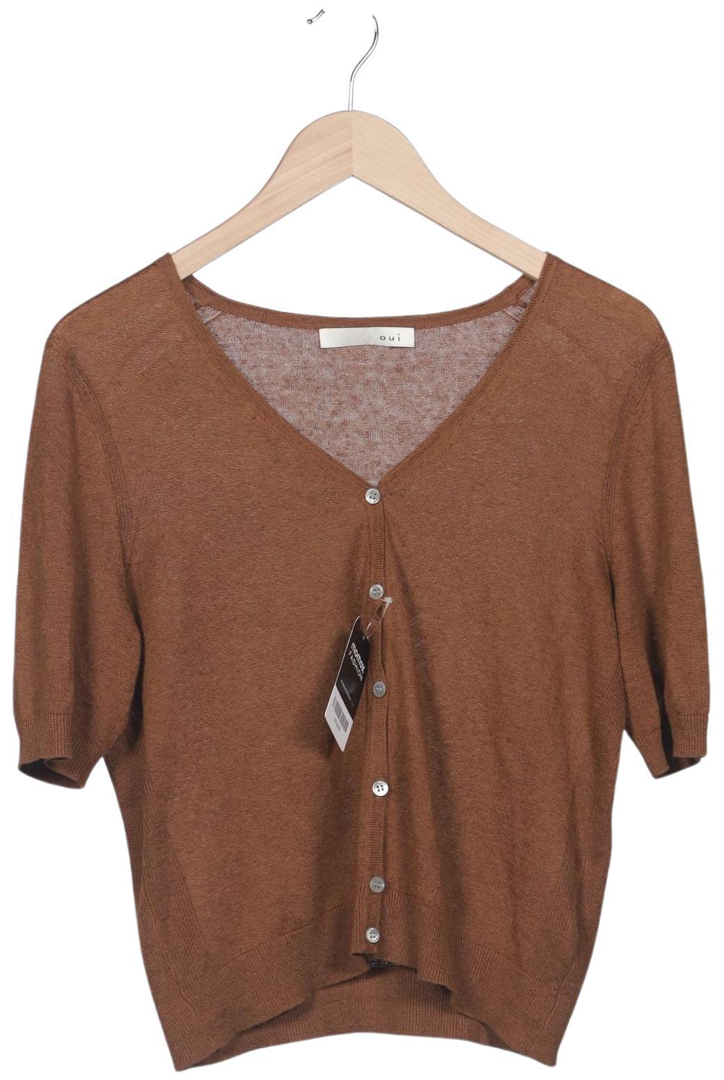 

Oui Damen Strickjacke, braun, Gr. 40