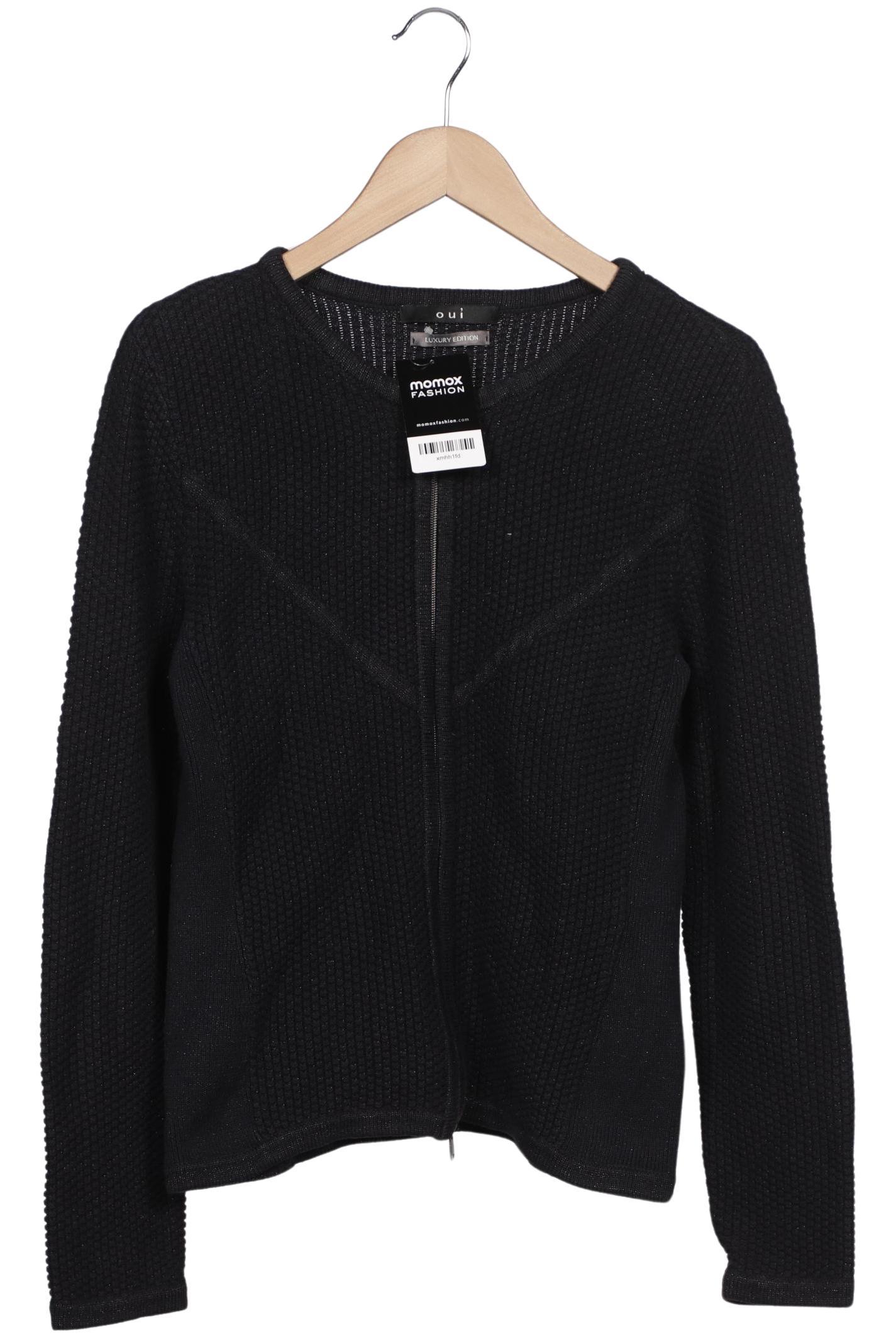 

Oui Damen Strickjacke, schwarz, Gr. 40