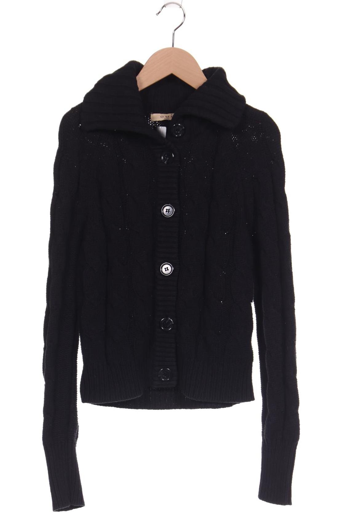 

Oui Damen Strickjacke, schwarz, Gr. 38