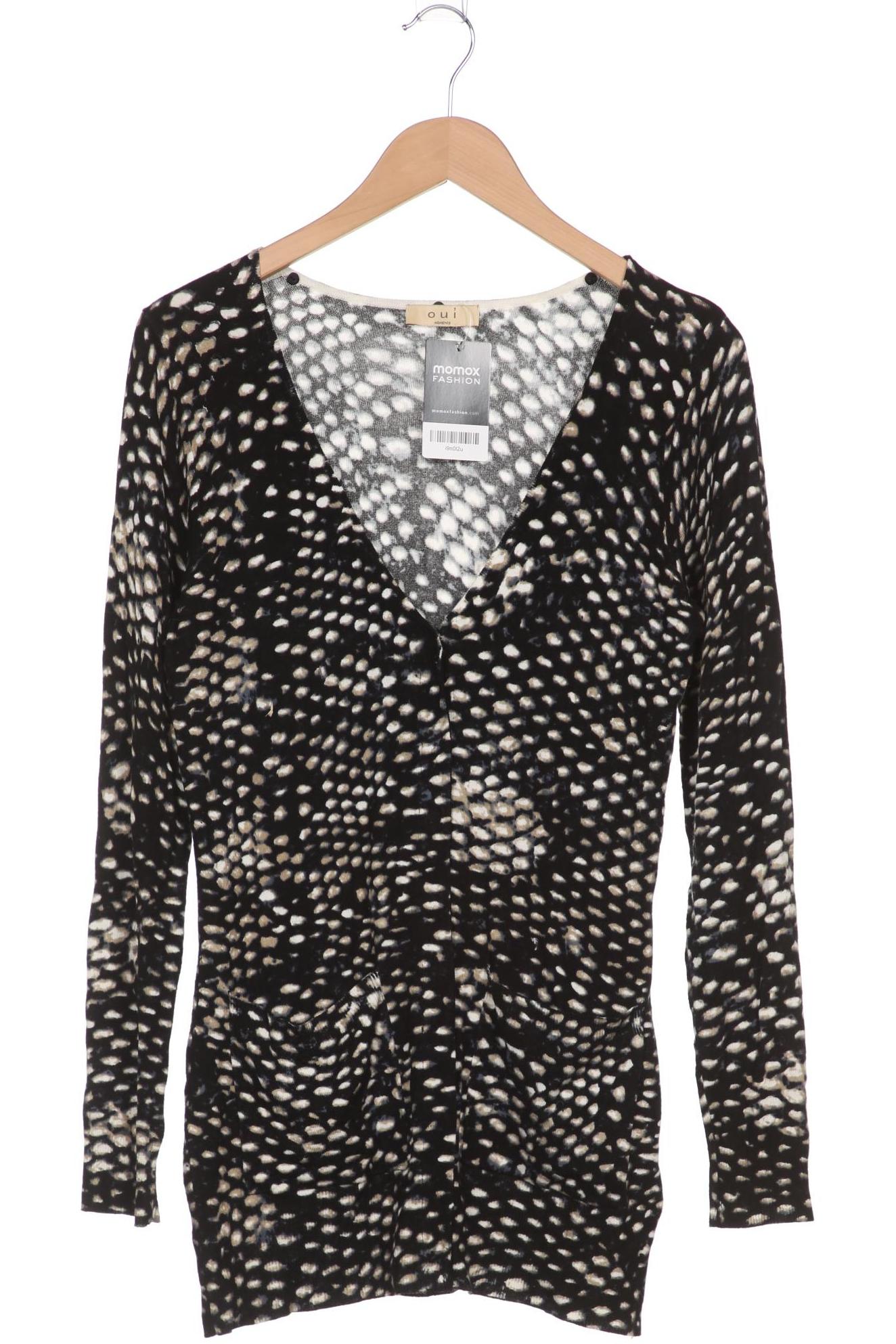 

Oui Damen Strickjacke, schwarz, Gr. 38