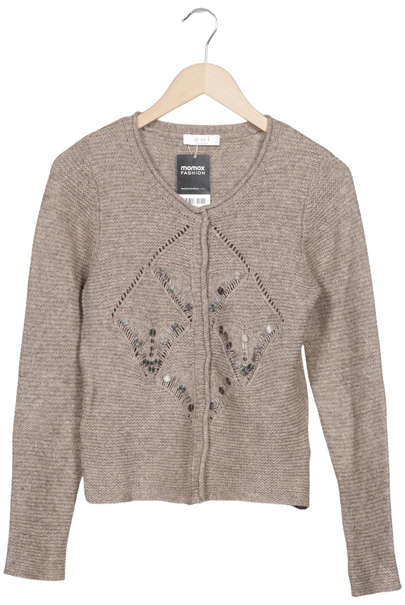 

Oui Damen Strickjacke, beige, Gr. 38