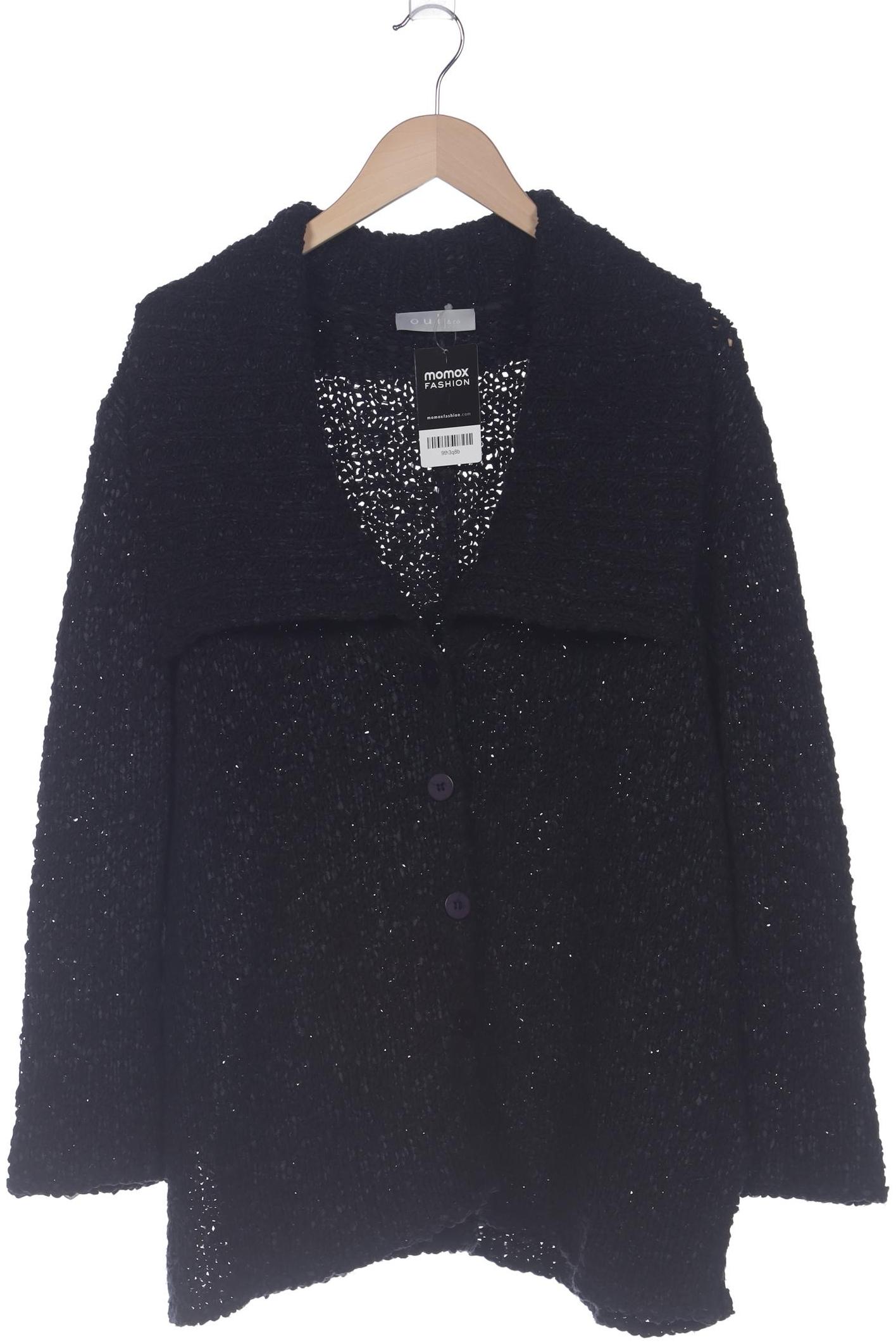 

Oui Damen Strickjacke, schwarz, Gr. 44