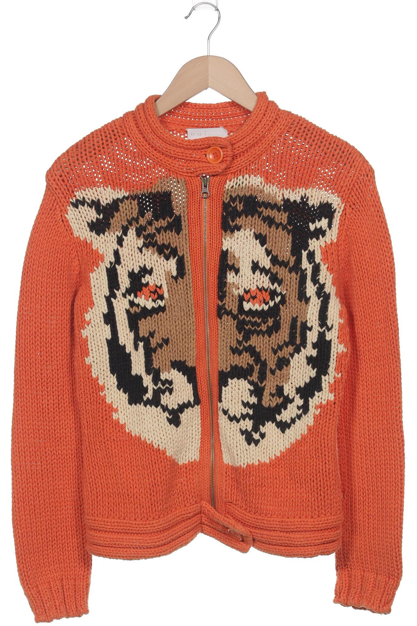 

Oui Damen Strickjacke, orange, Gr. 40