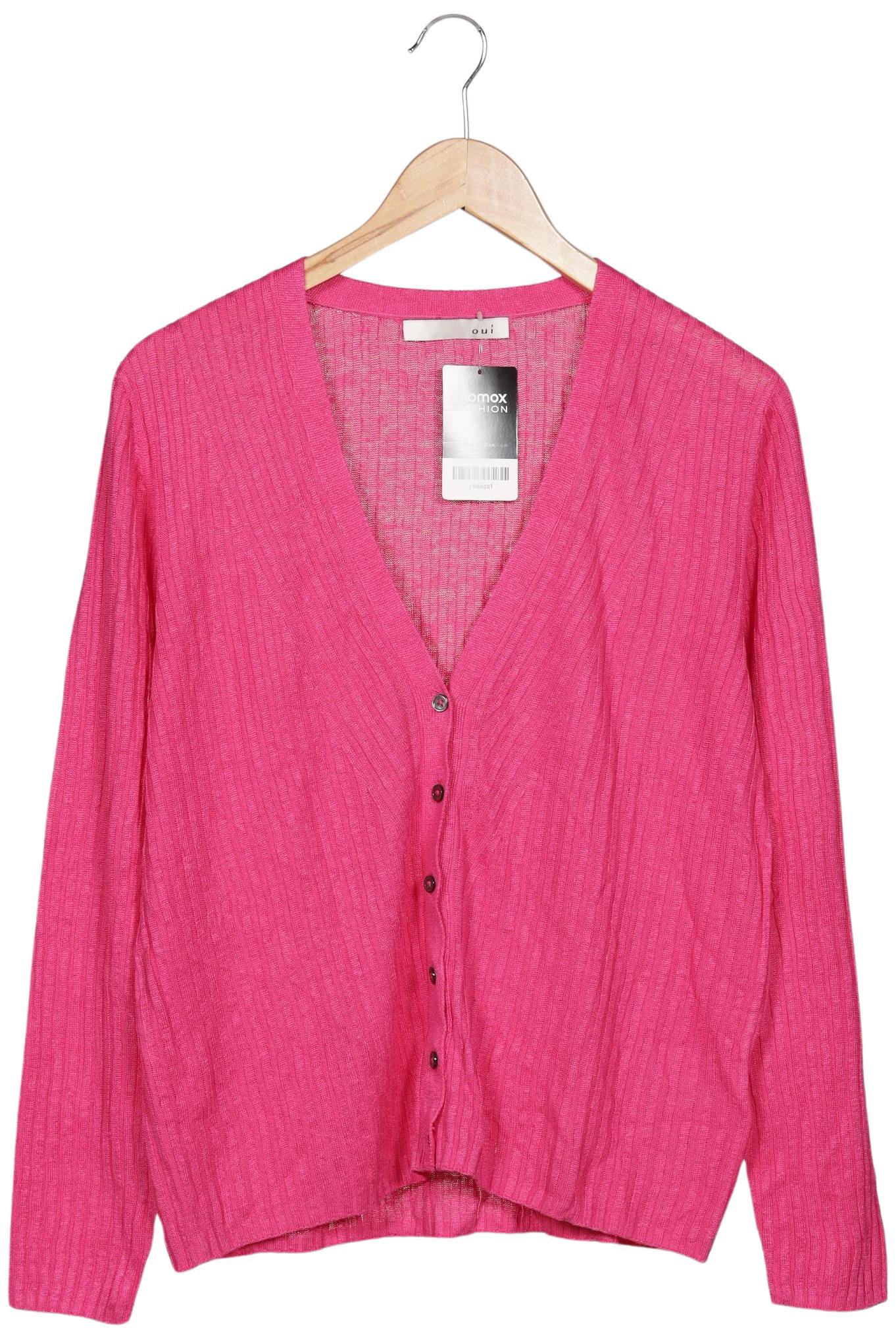 

Oui Damen Strickjacke, pink, Gr. 42