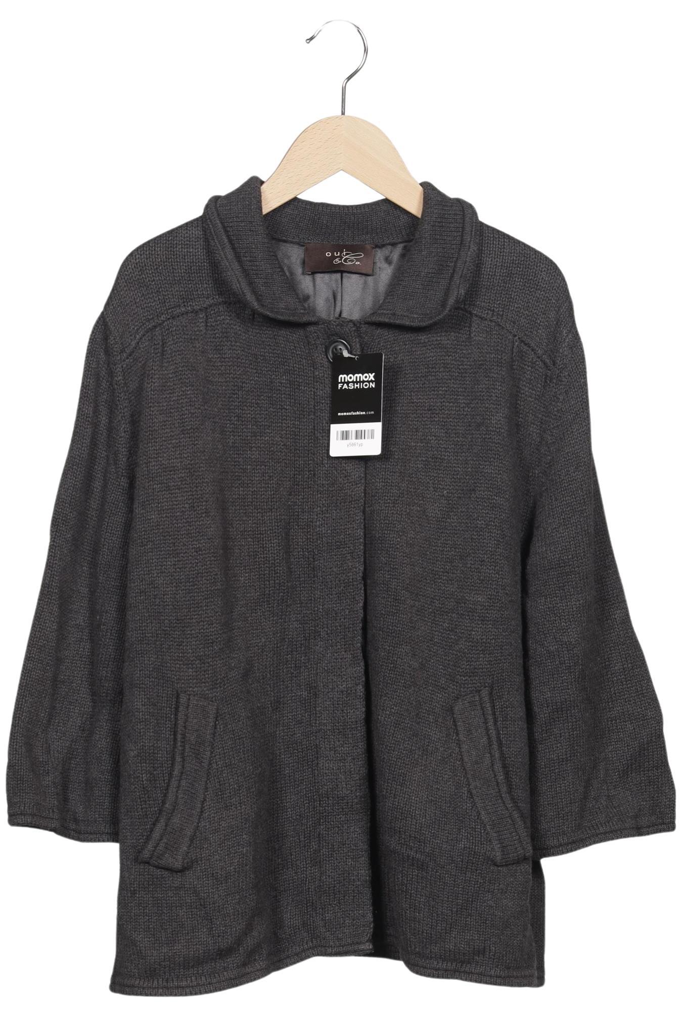 

Oui Damen Strickjacke, grau, Gr. 44