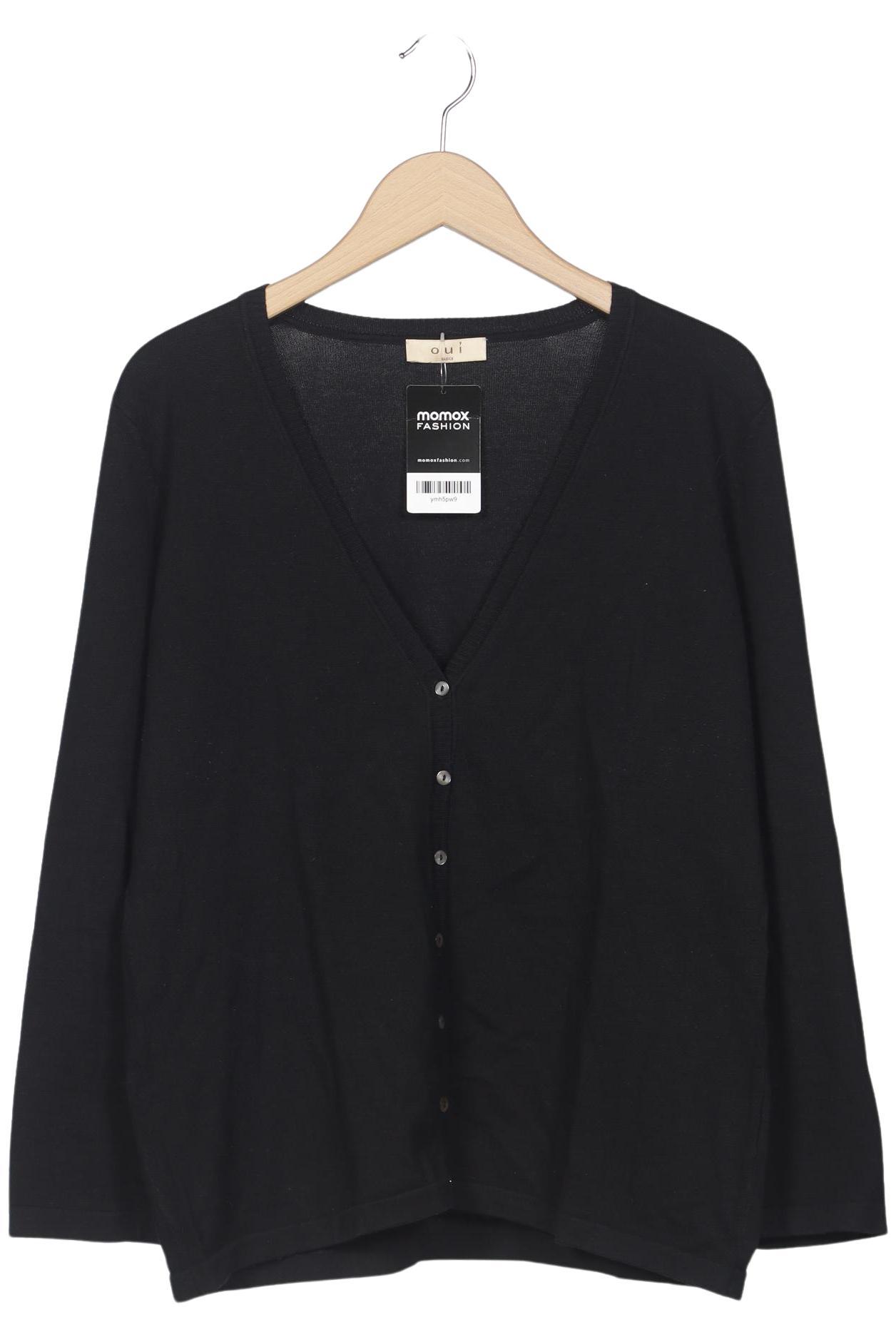 

Oui Damen Strickjacke, schwarz, Gr. 44