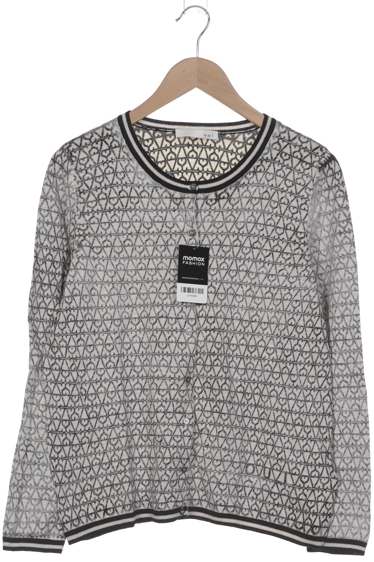 

Oui Damen Strickjacke, weiß, Gr. 42