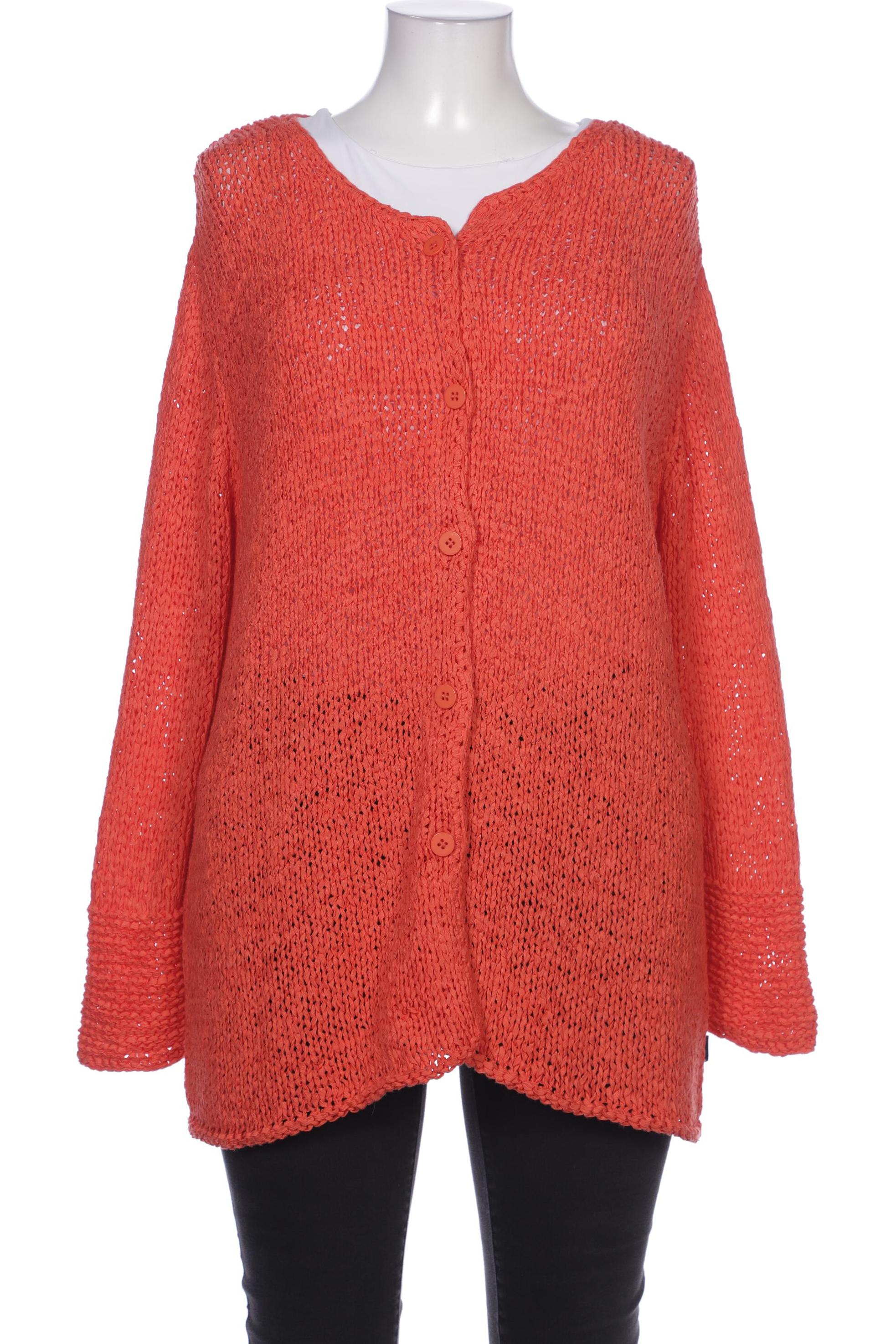 

Oui Damen Strickjacke, orange, Gr. 46
