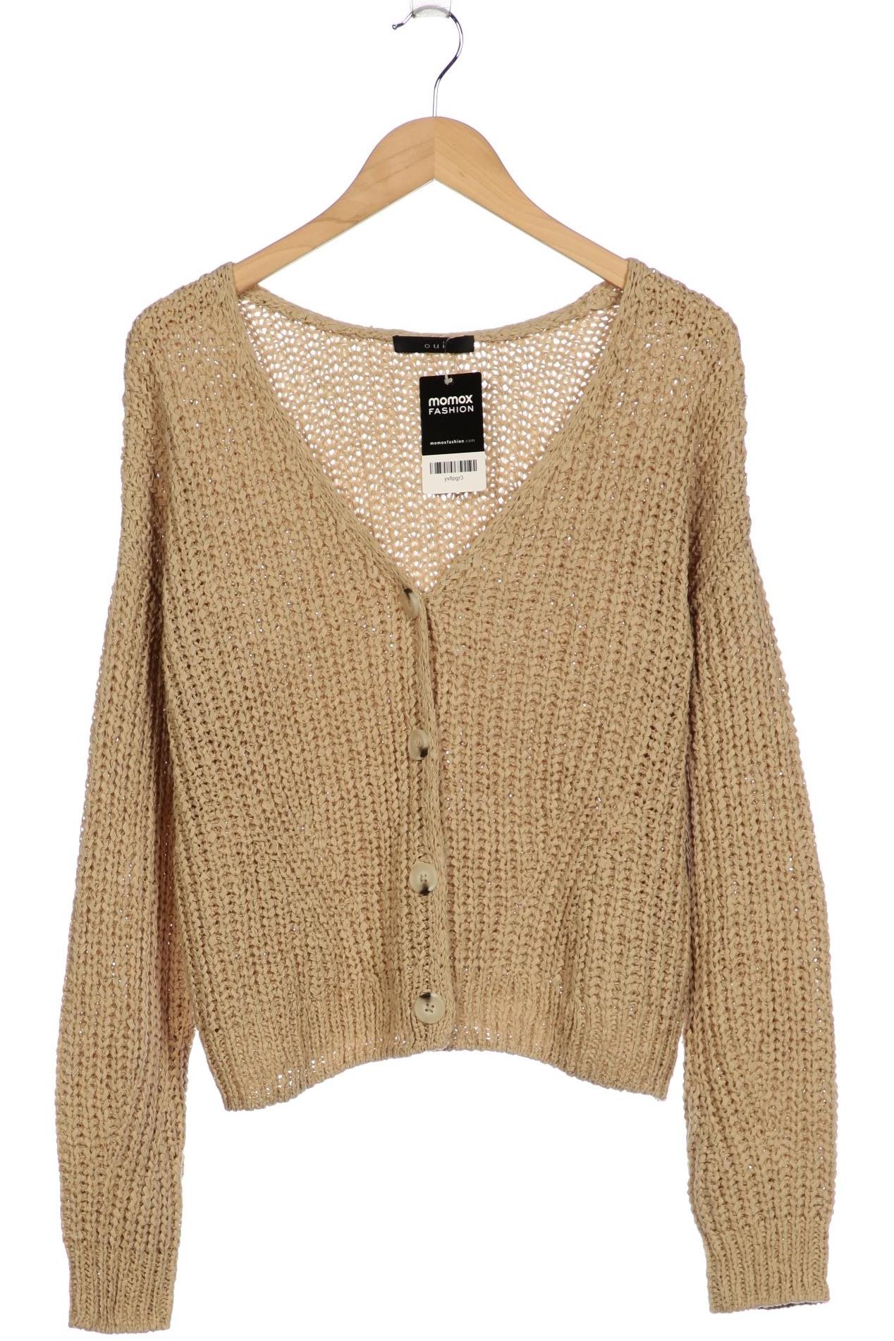

Oui Damen Strickjacke, beige, Gr. 40