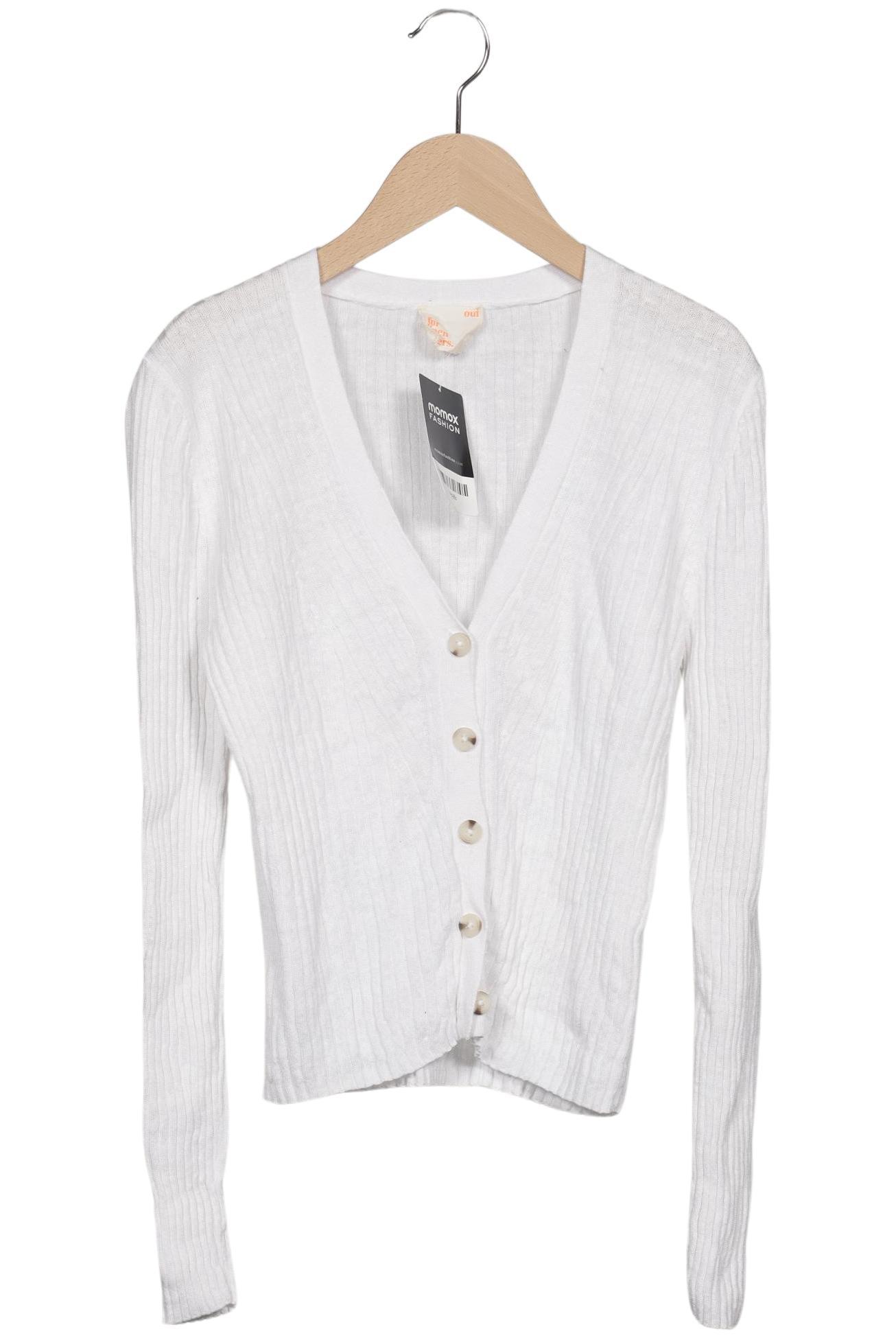 

Oui Damen Strickjacke, weiß, Gr. 36