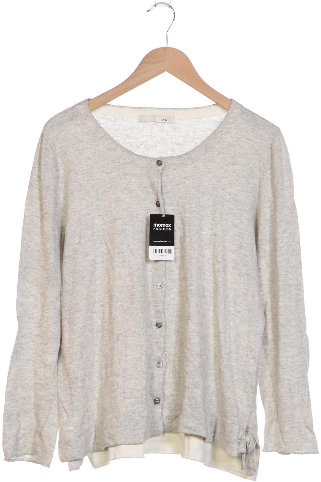 

Oui Damen Strickjacke, grau, Gr. 44