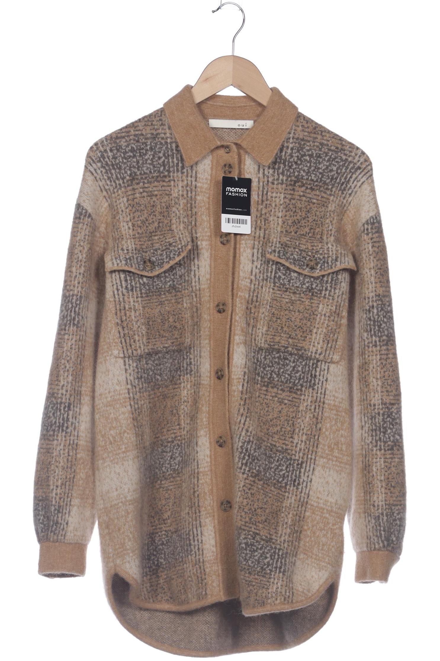 

Oui Damen Strickjacke, beige, Gr. 38