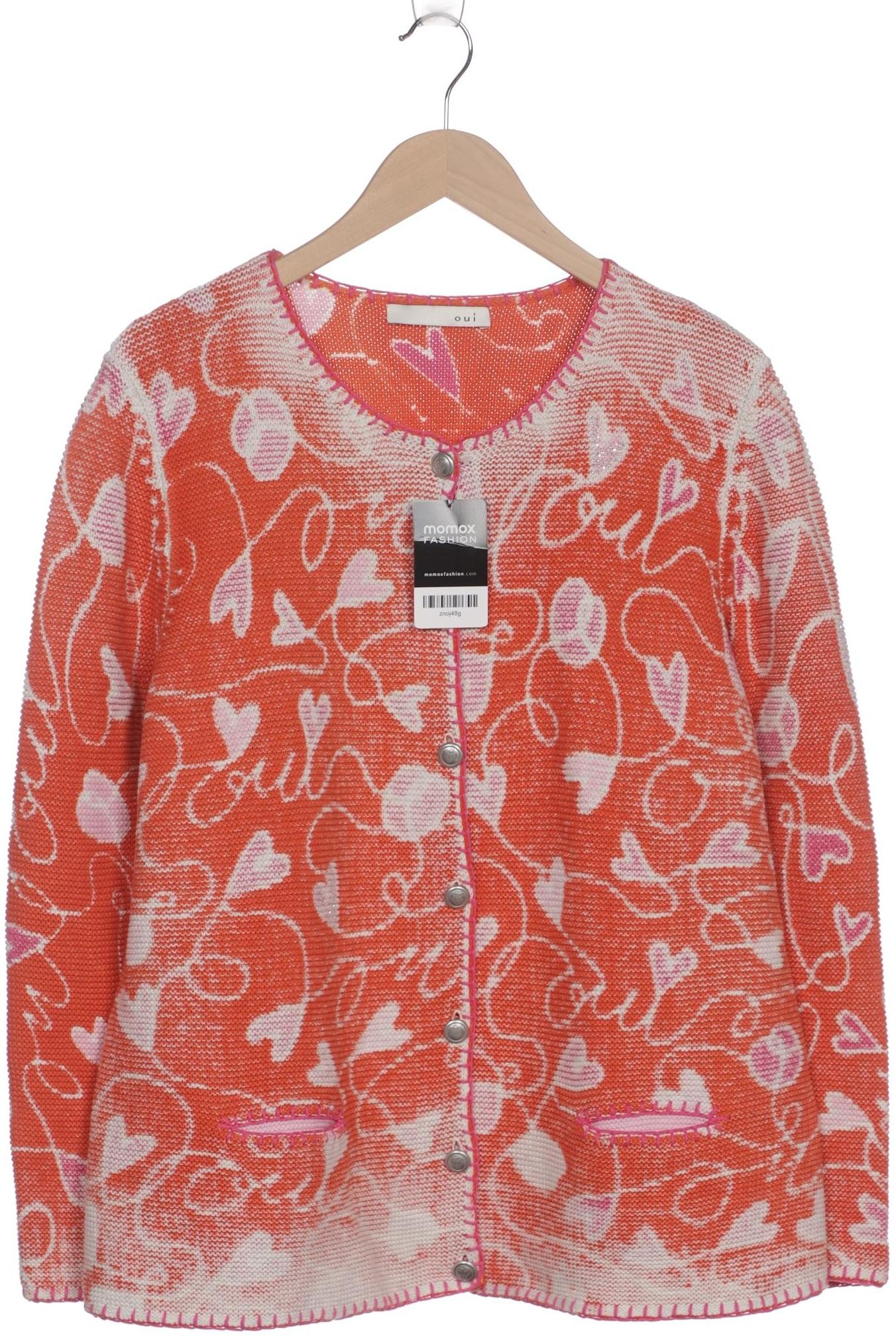 

Oui Damen Strickjacke, orange, Gr. 46