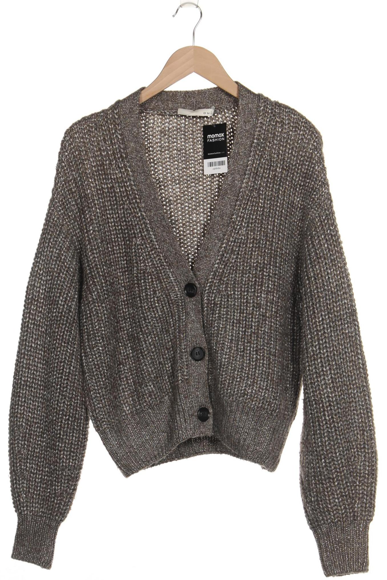 

Oui Damen Strickjacke, grau, Gr. 38