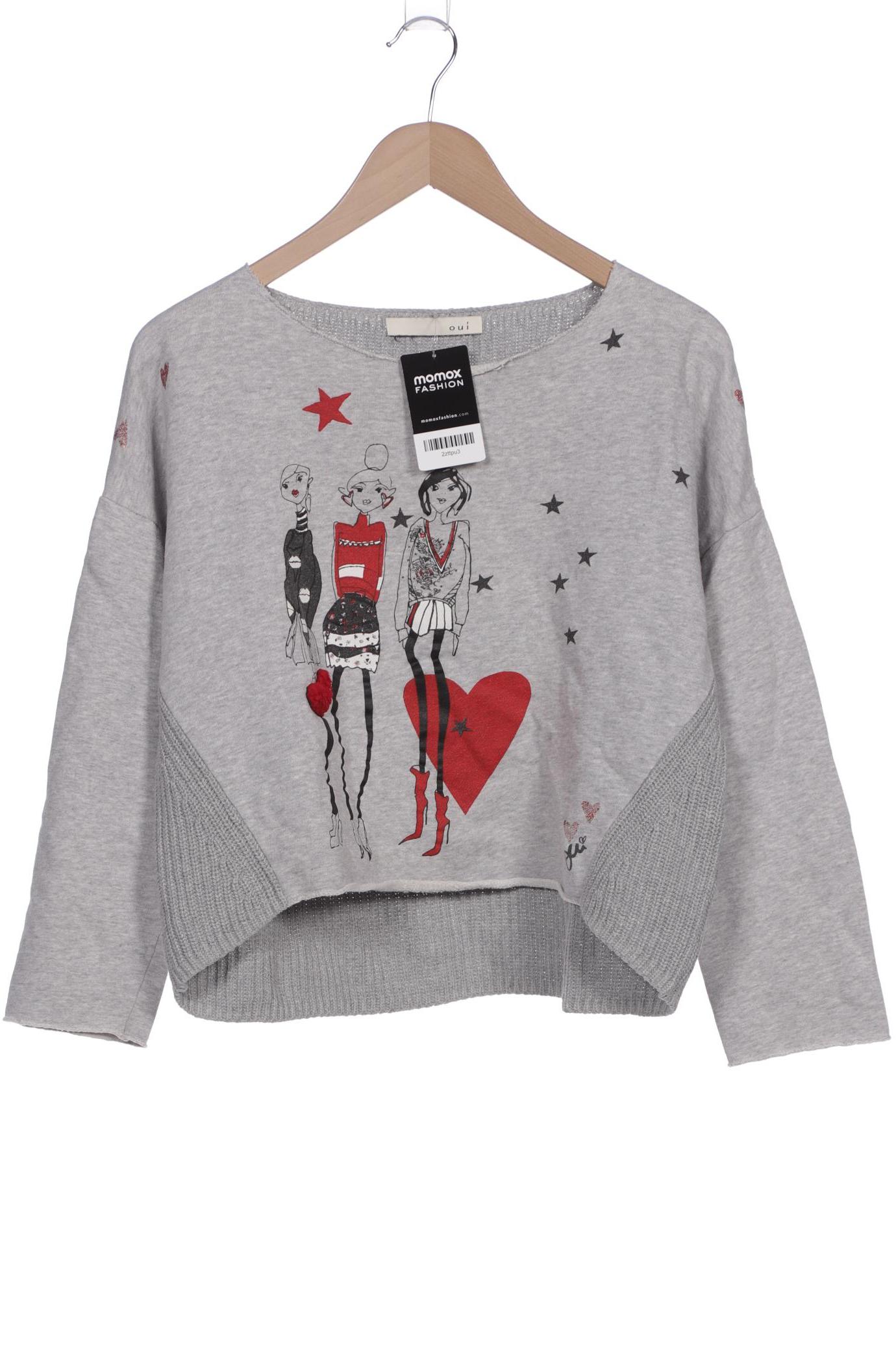 

Oui Damen Sweatshirt, grau, Gr. 34