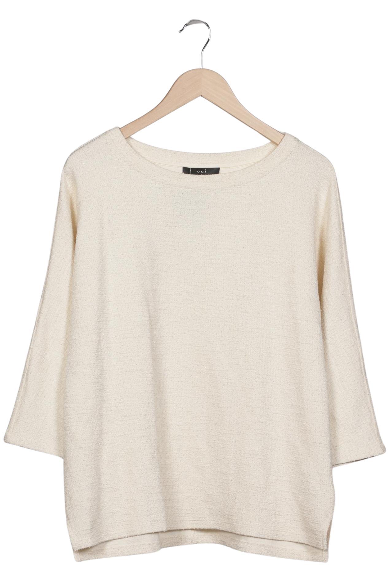 

Oui Damen Sweatshirt, cremeweiß, Gr. 42