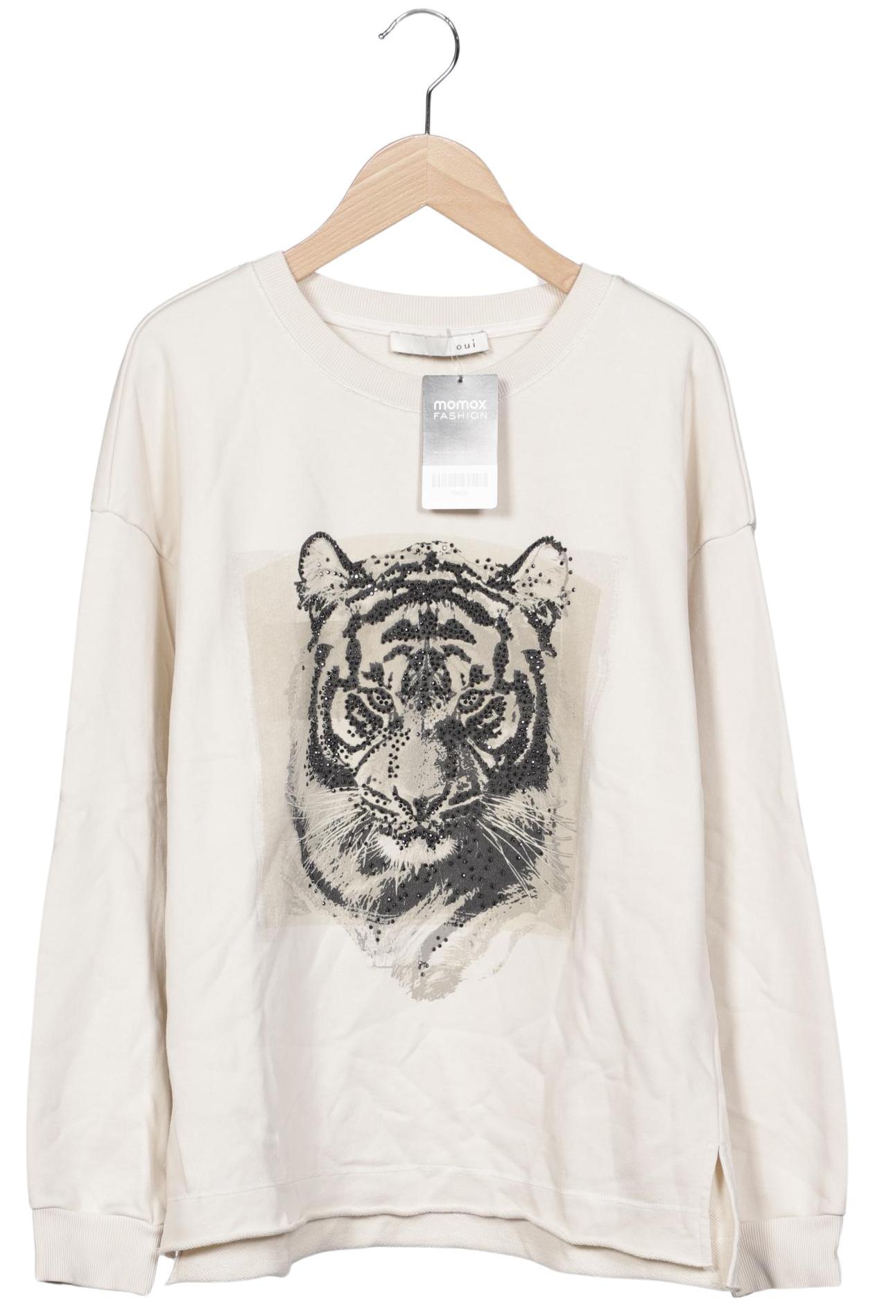 

Oui Damen Sweatshirt, cremeweiß, Gr. 38