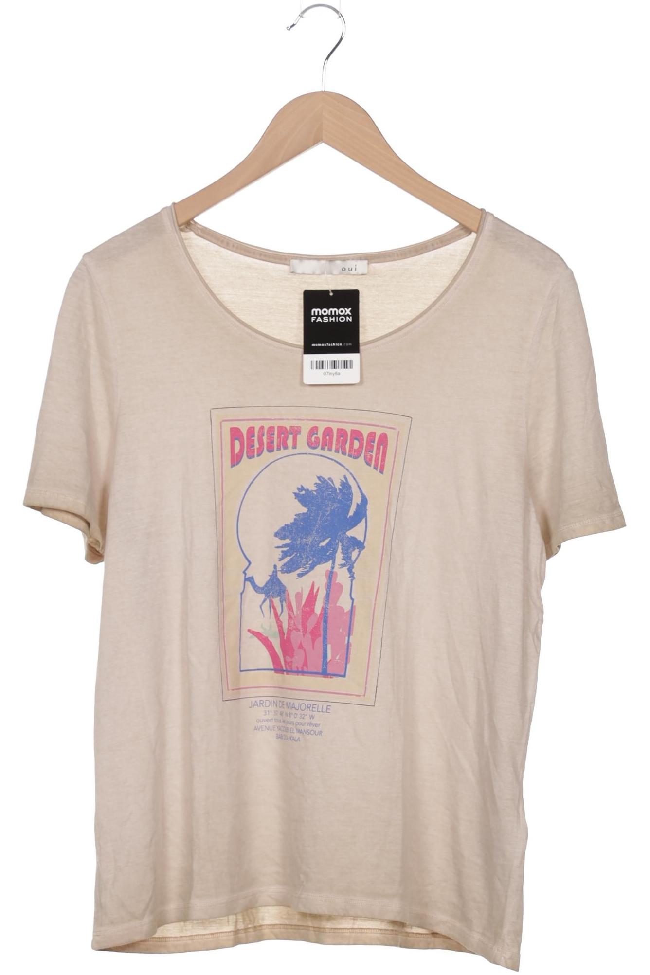 

Oui Damen T-Shirt, beige, Gr. 40