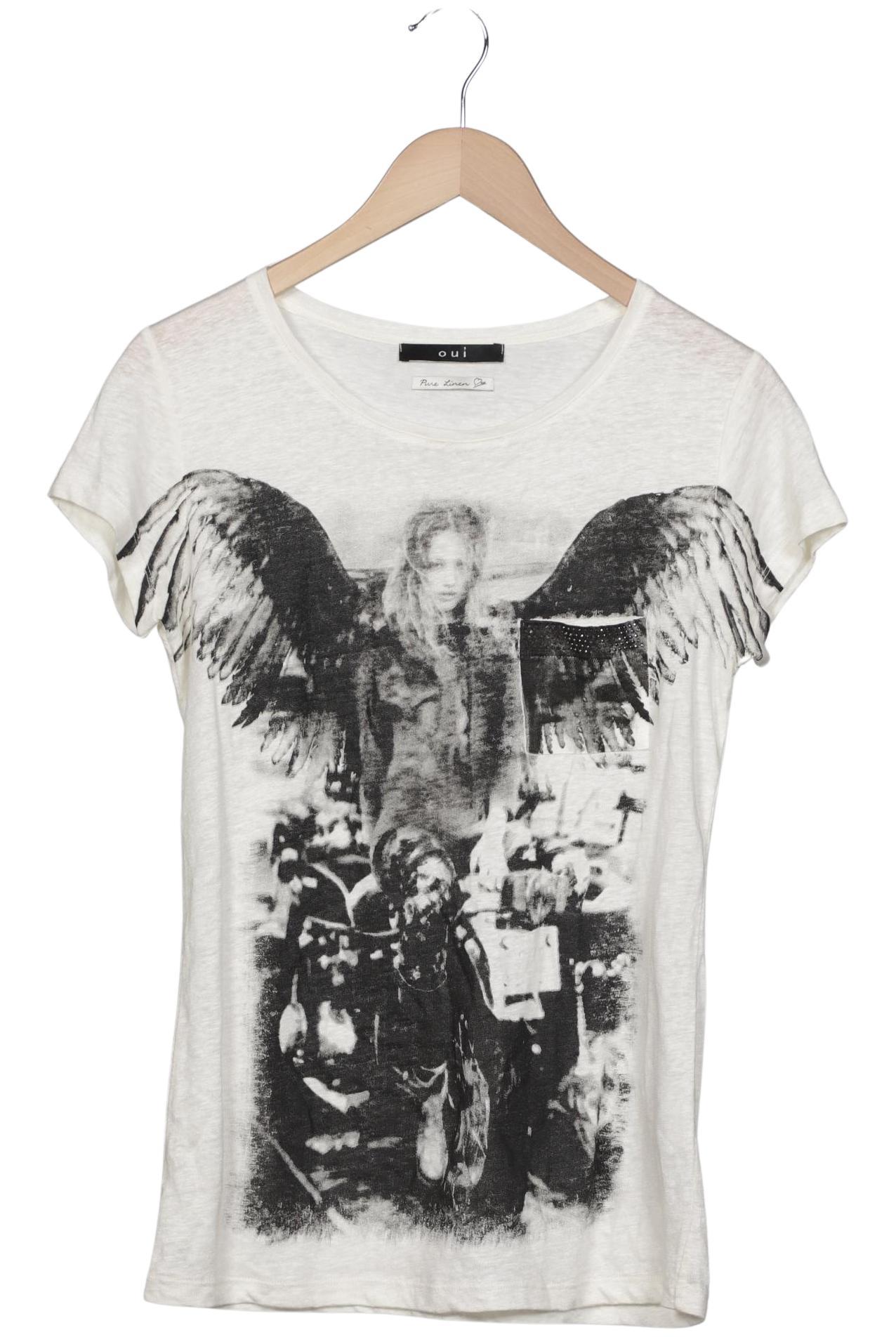 Thumbnail - Oui Damen T-Shirt, cremeweiß, Gr. 36