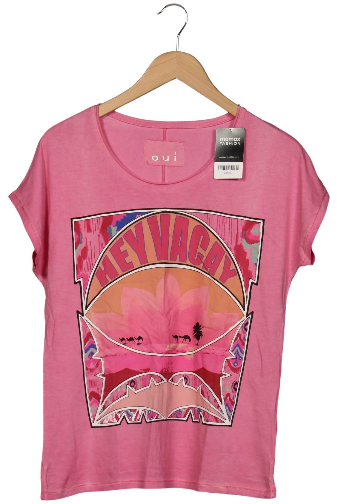

Oui Damen T-Shirt, pink, Gr. 34
